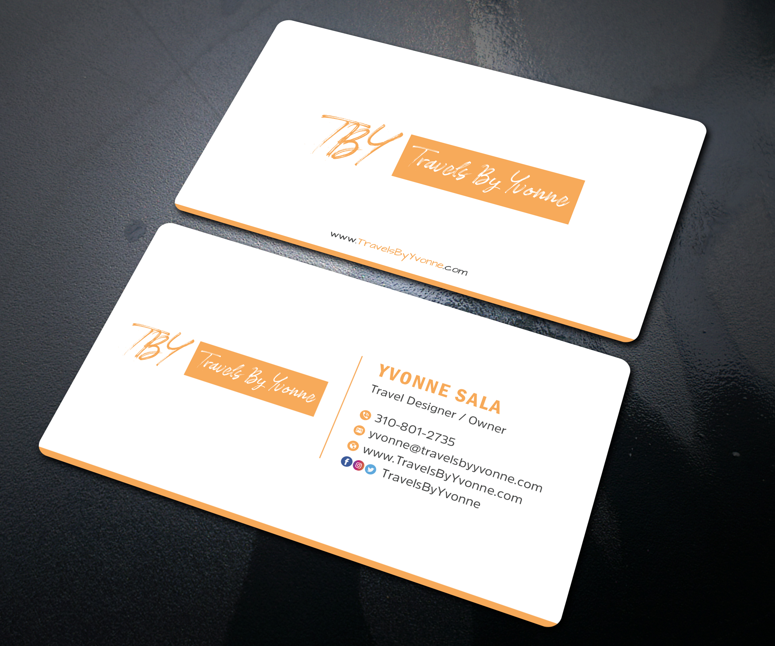 Business Card Design by Uttom 2 for Travels By Yvonne  | Design #23499722