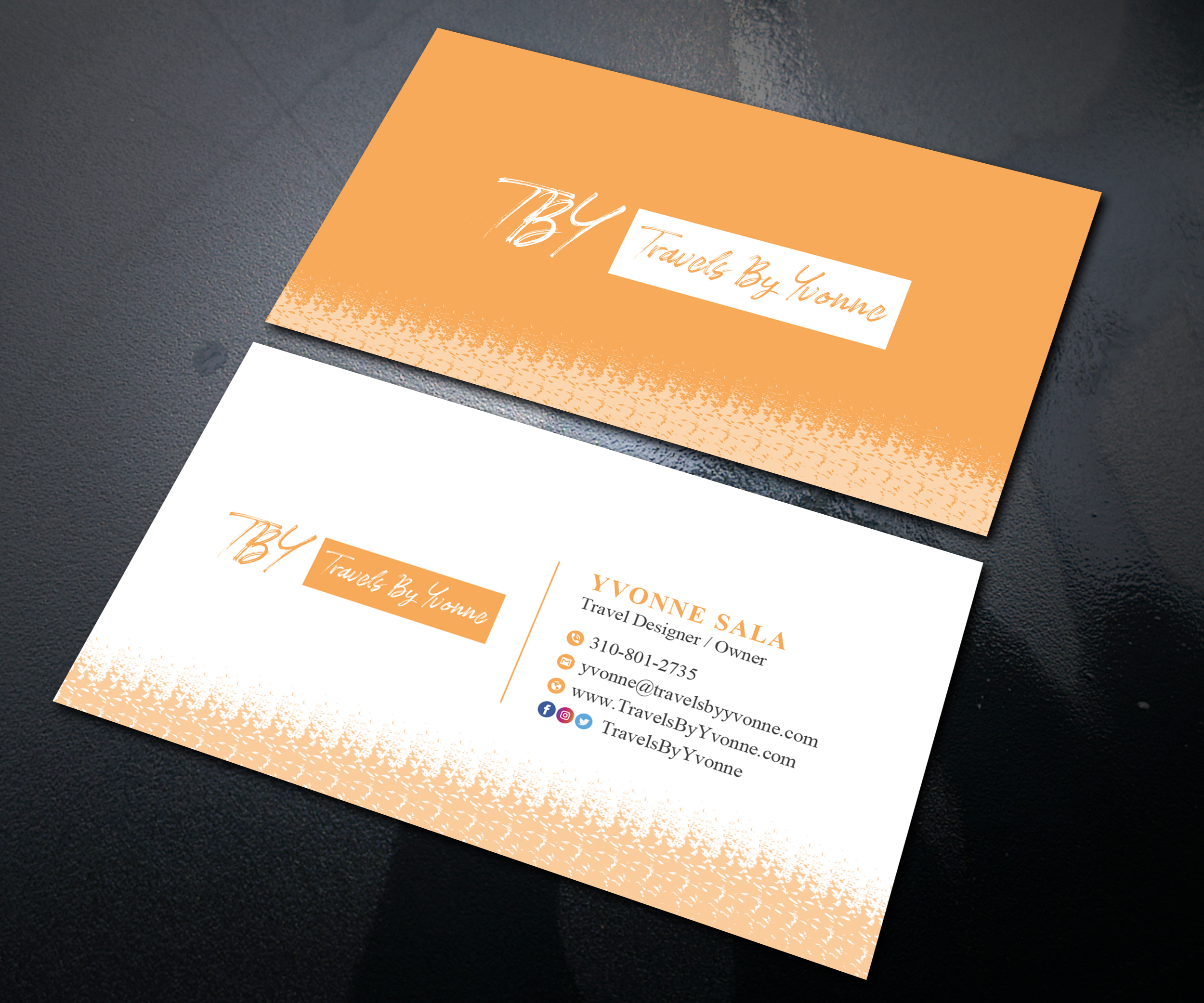 Business Card Design by Uttom 2 for Travels By Yvonne  | Design #23511574