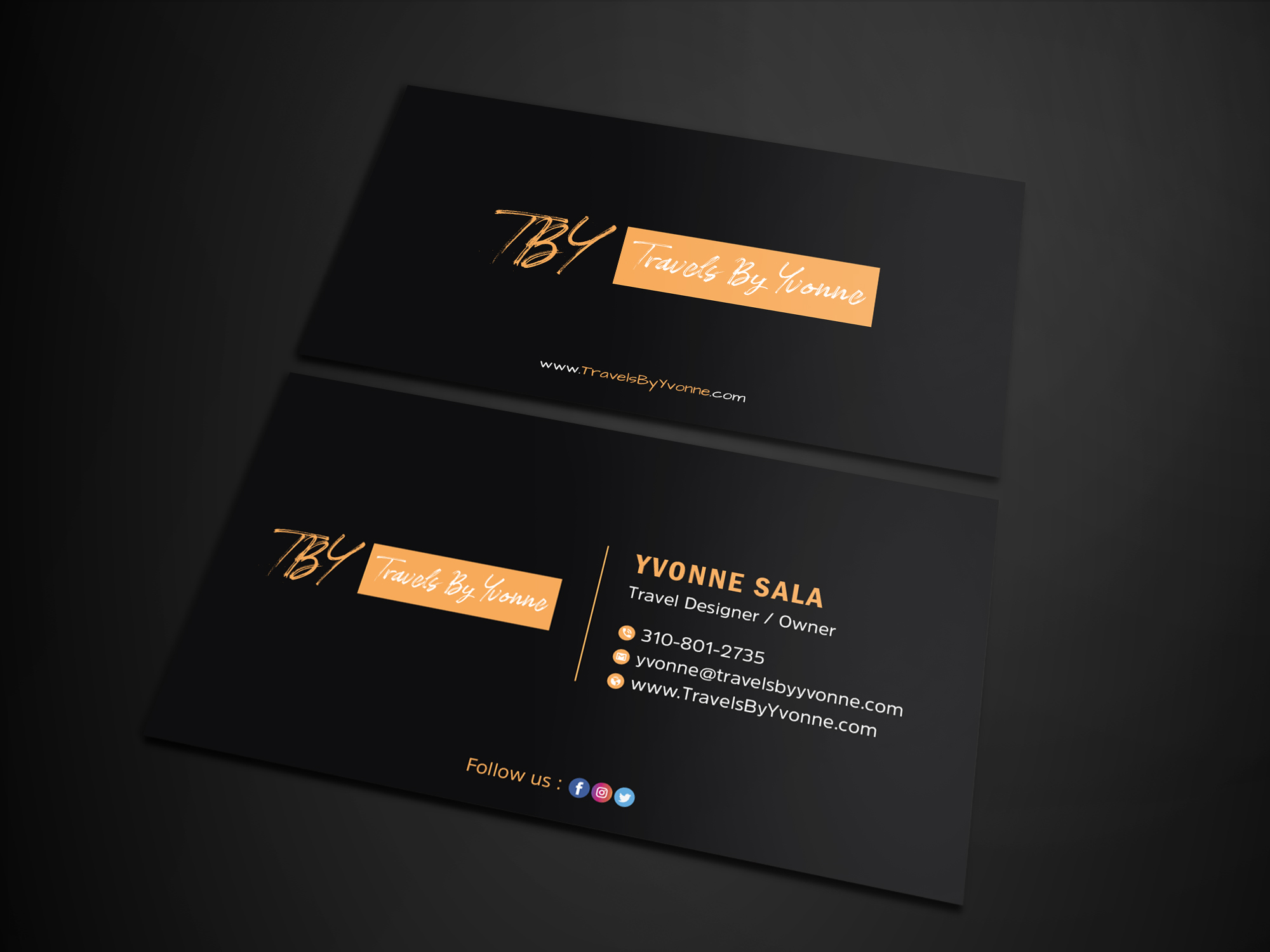 Business Card Design by Uttom 2 for Travels By Yvonne  | Design #23515657