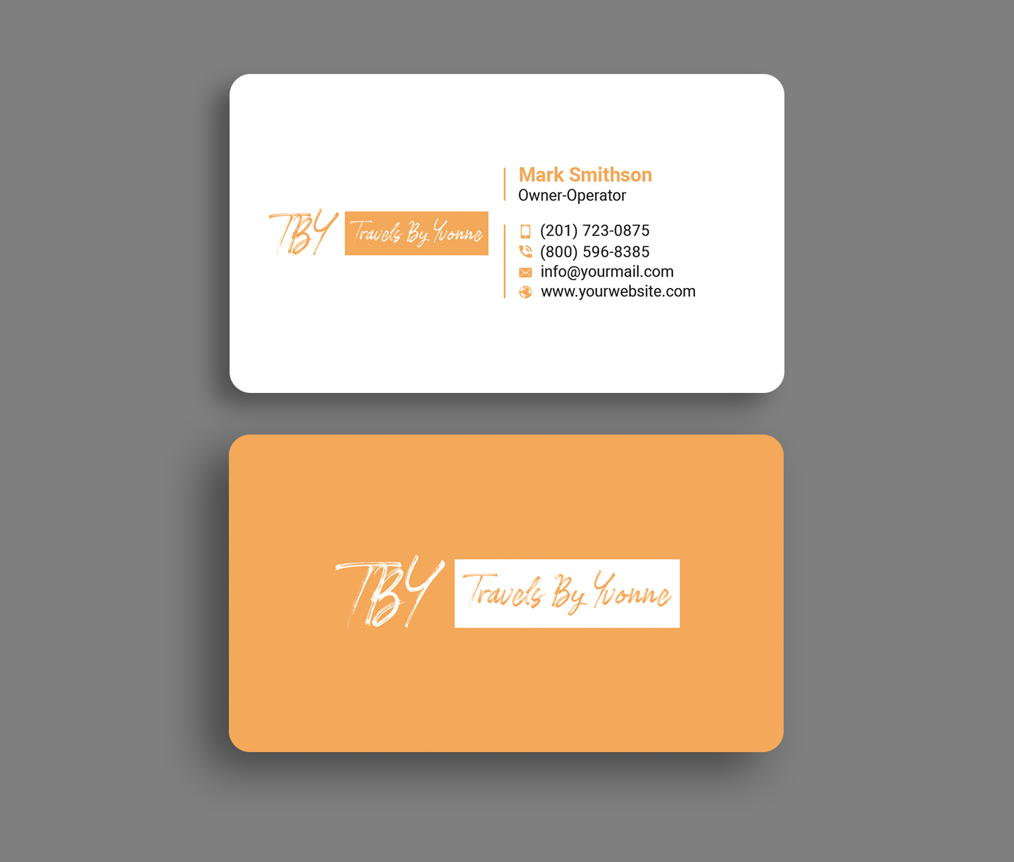 Business Card Design by Krishno for Travels By Yvonne  | Design #23504051