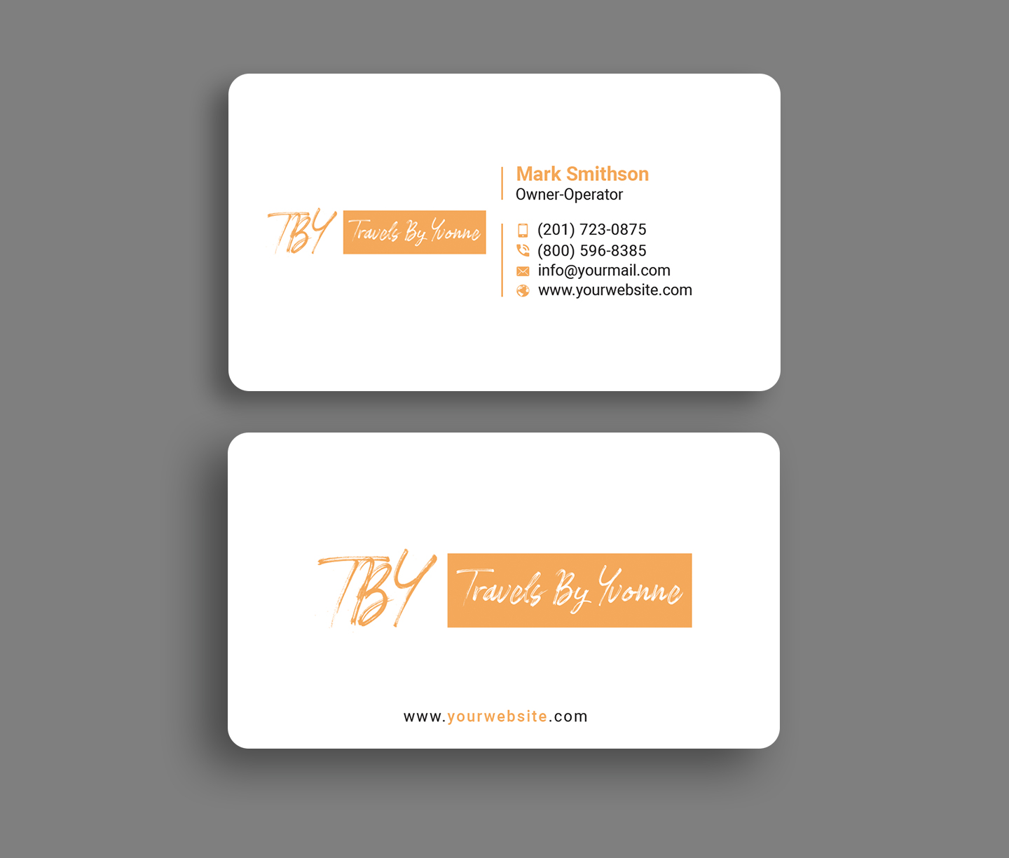 Diseño de Tarjeta de Presentación por Krishno para Travels By Yvonne  | Diseño #23504061