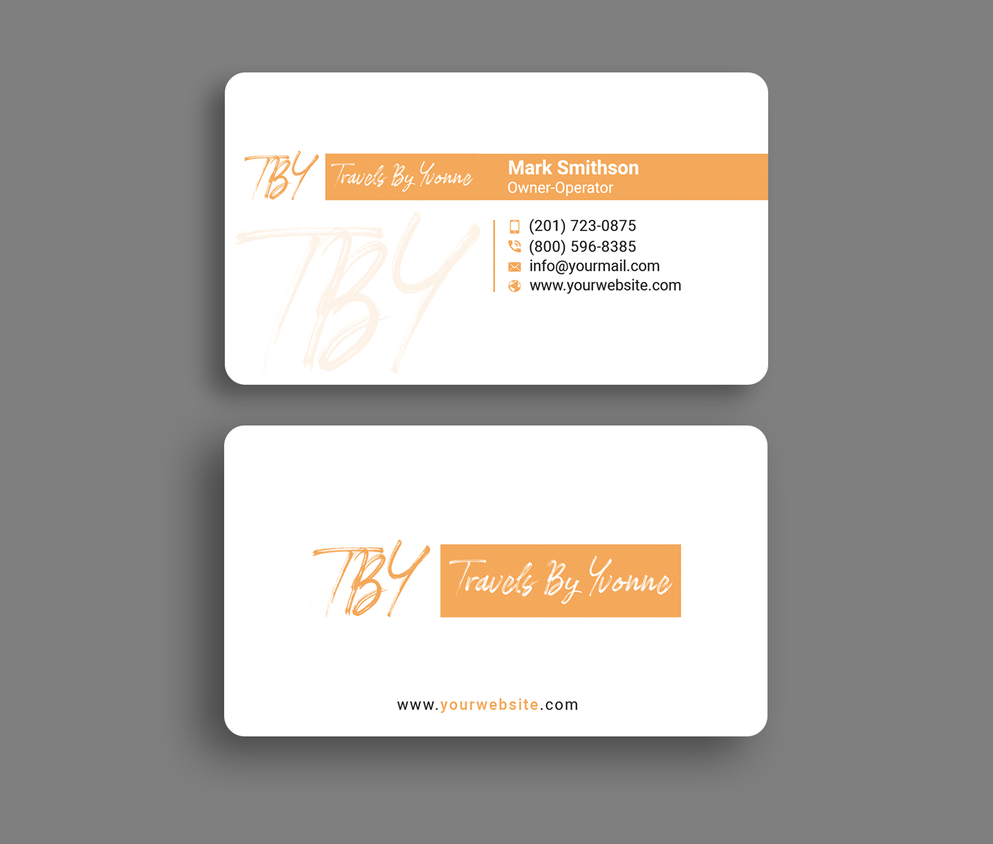 Diseño de Tarjeta de Presentación por Krishno para Travels By Yvonne  | Diseño #23504070