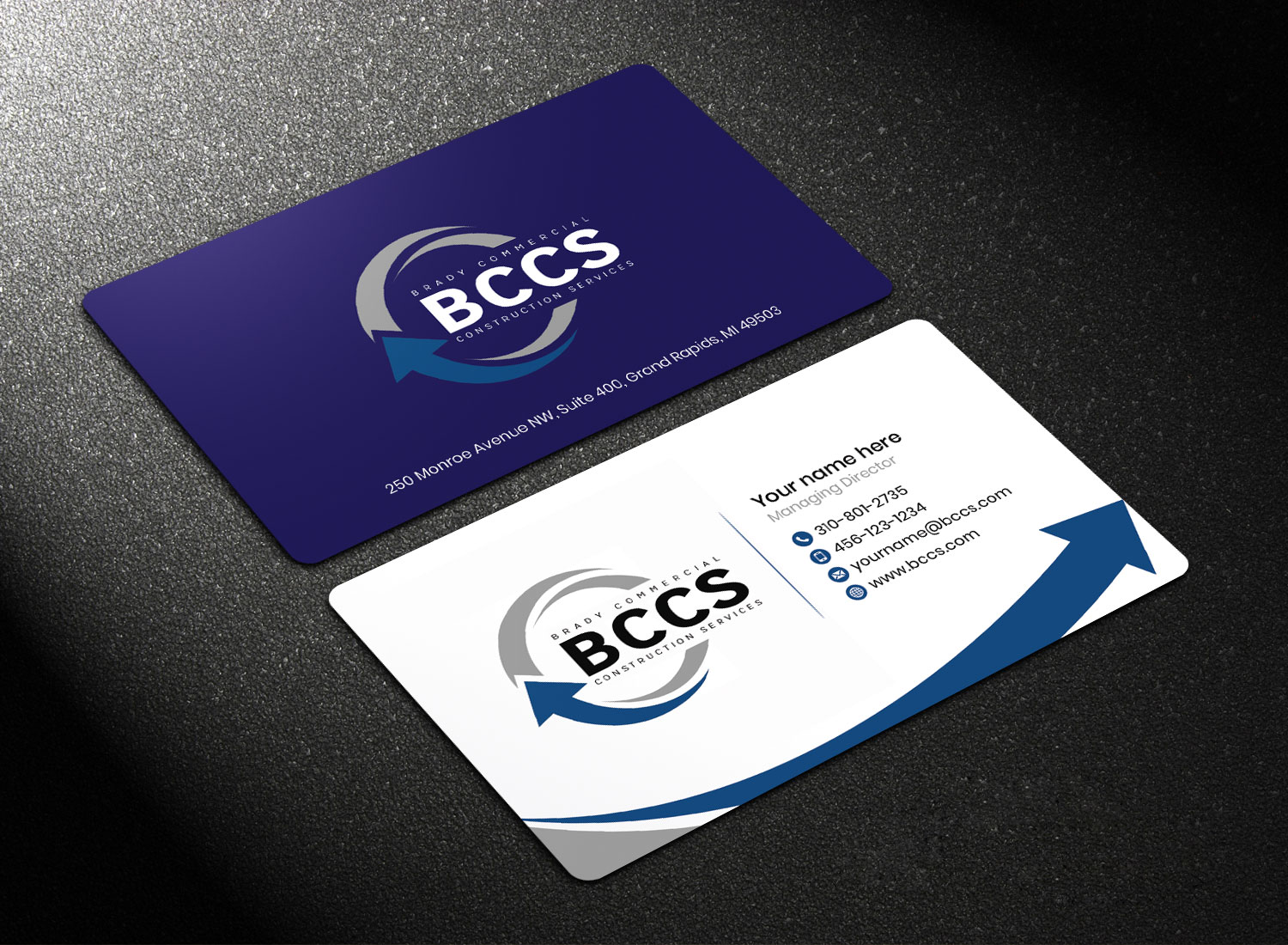 Business Card Design by Sandaruwan for Brady Commercial Construction Services | Design #23499987