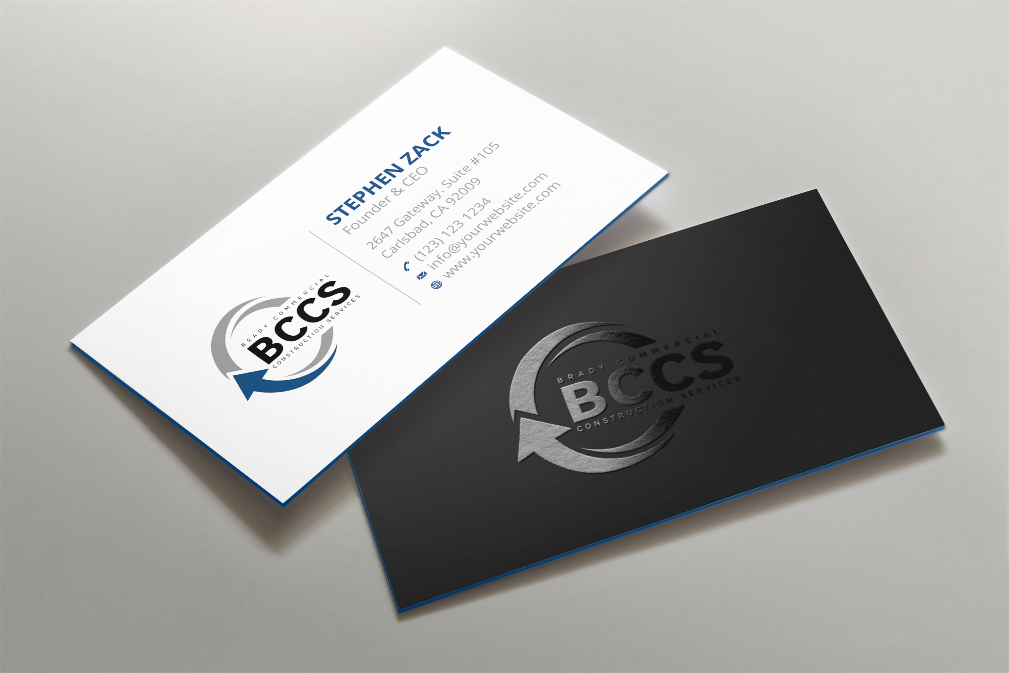 Business Card Design by Shahin Hossen for Brady Commercial Construction Services | Design #23501803