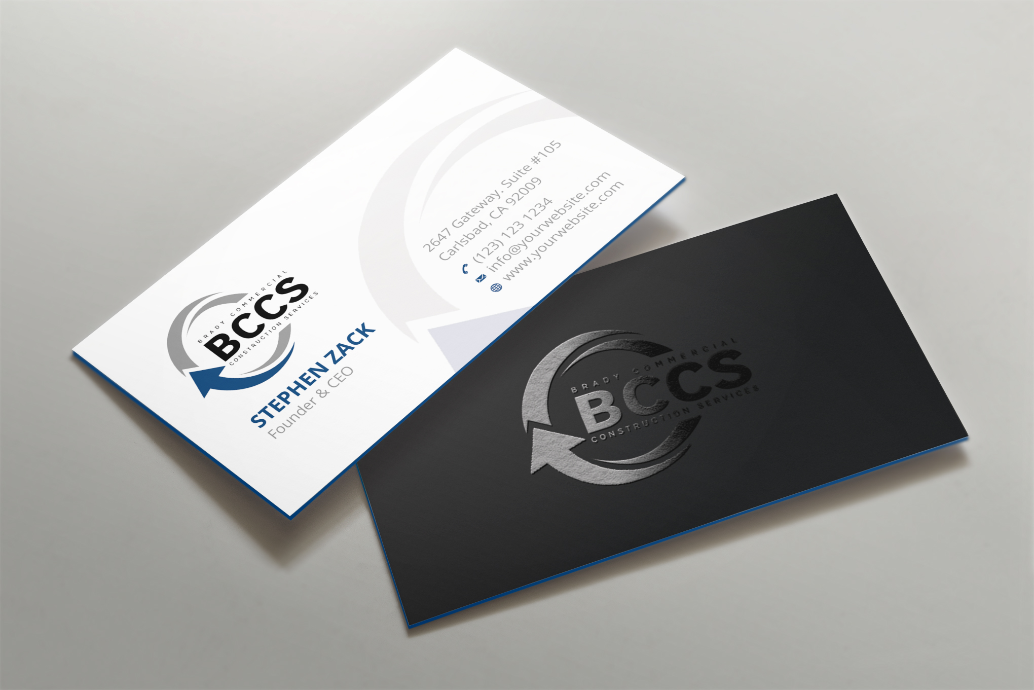 Design de Carte de Visite par Shahin Hossen pour Brady Commercial Construction Services | Design #23501860