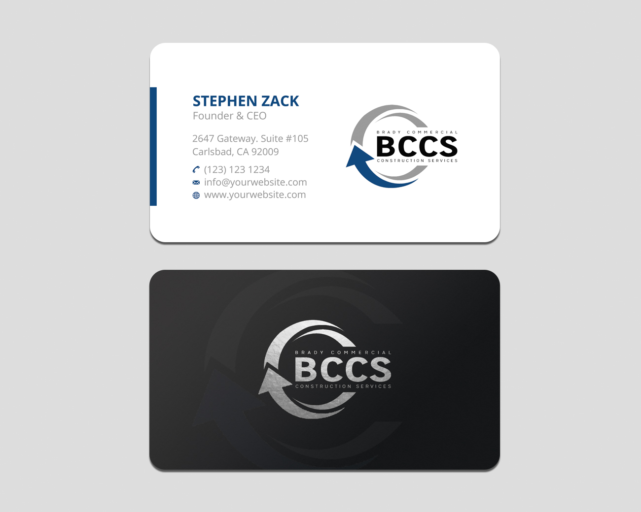 Business Card Design by Shahin Hossen for Brady Commercial Construction Services | Design #23501946