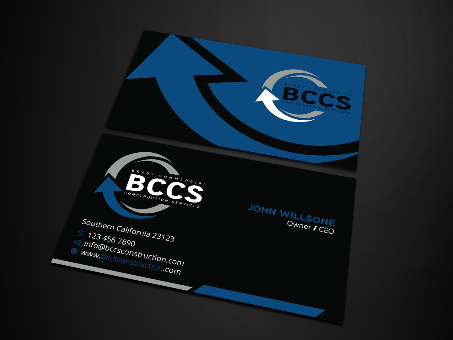 Business Card Design by Verified artistry (Design garden) for Brady Commercial Construction Services | Design #23502192