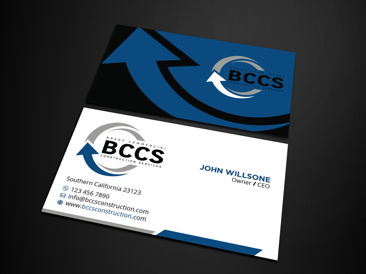 Business Card Design by Verified artistry (Design garden) for Brady Commercial Construction Services | Design #23502193
