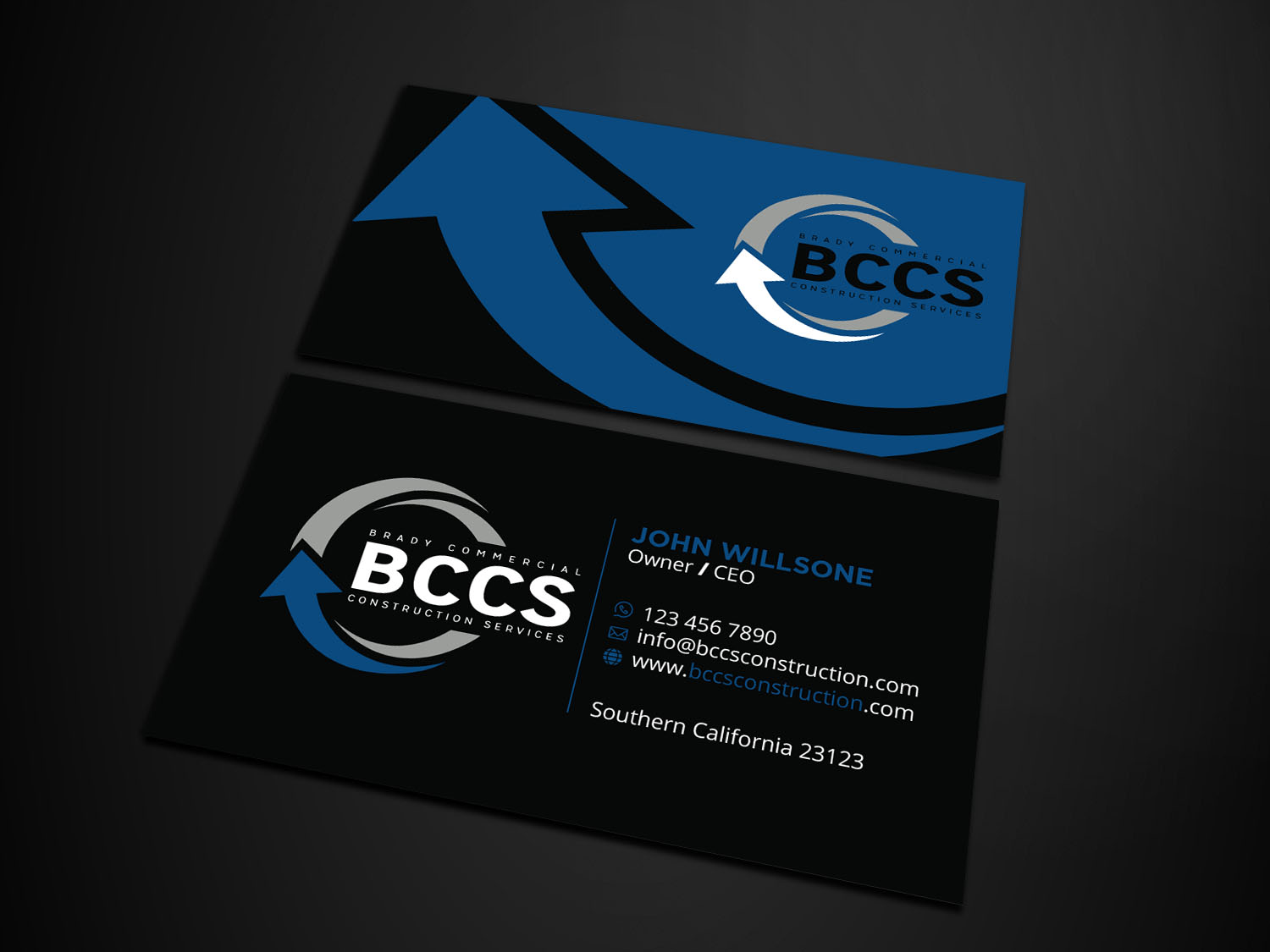 Business Card Design by Verified artistry (Design garden) for Brady Commercial Construction Services | Design #23502194