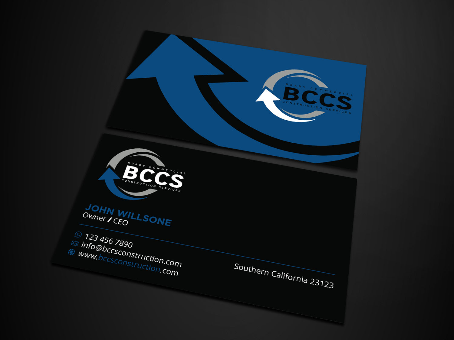 Business Card Design by Verified artistry (Design garden) for Brady Commercial Construction Services | Design #23502196