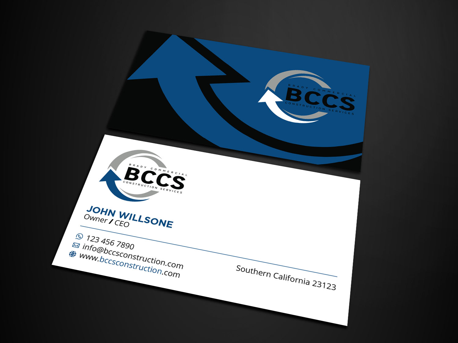 Business Card Design by Verified artistry (Design garden) for Brady Commercial Construction Services | Design #23502197