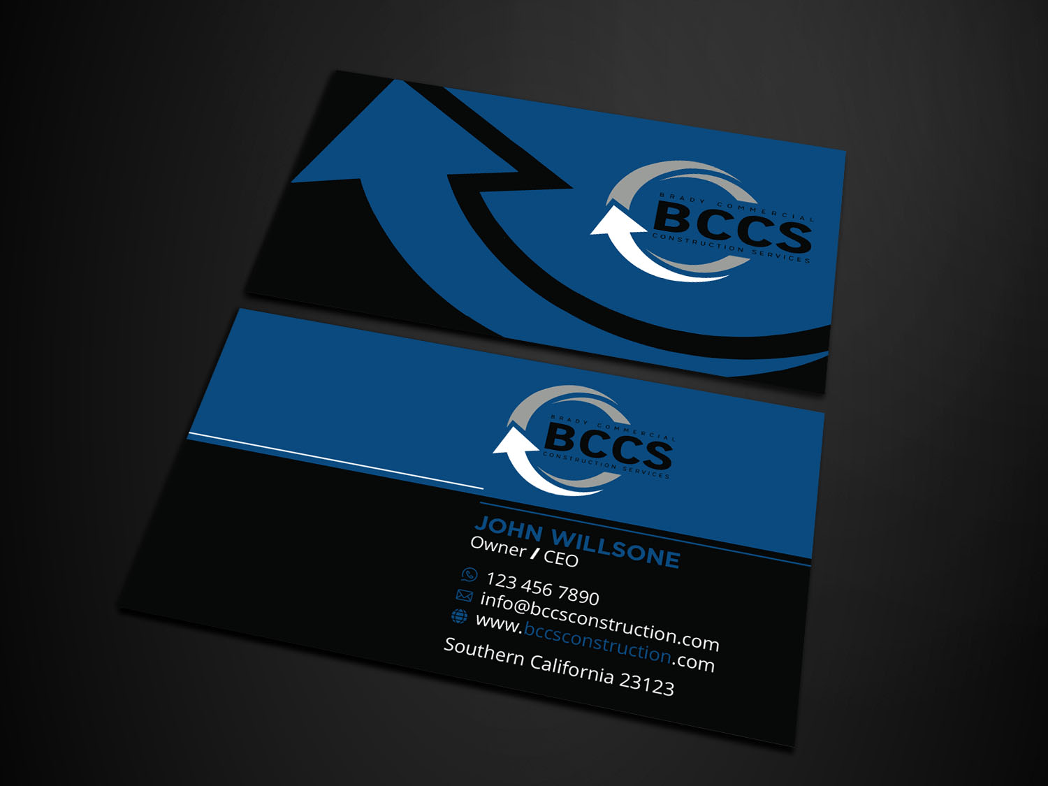 Business Card Design by Verified artistry (Design garden) for Brady Commercial Construction Services | Design #23502199