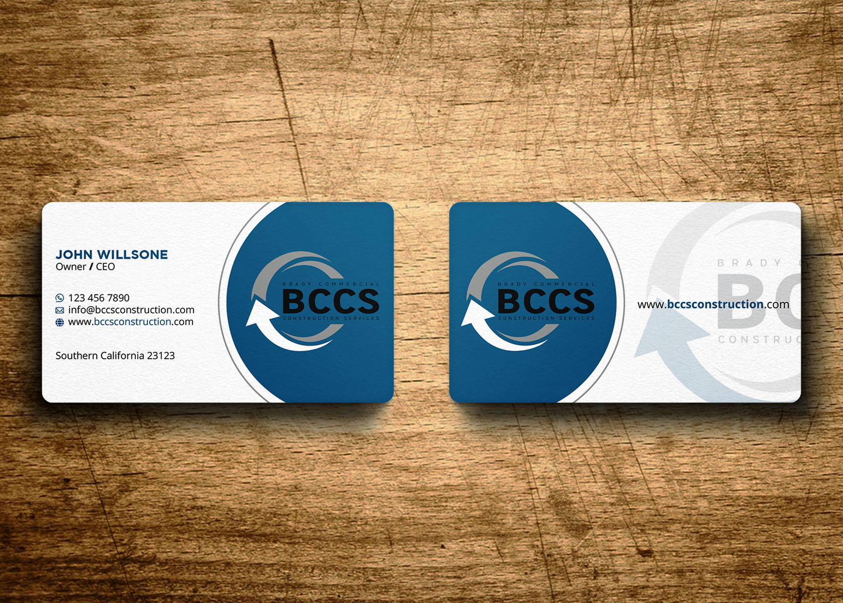 Business Card Design by Verified artistry (Design garden) for Brady Commercial Construction Services | Design #23502201