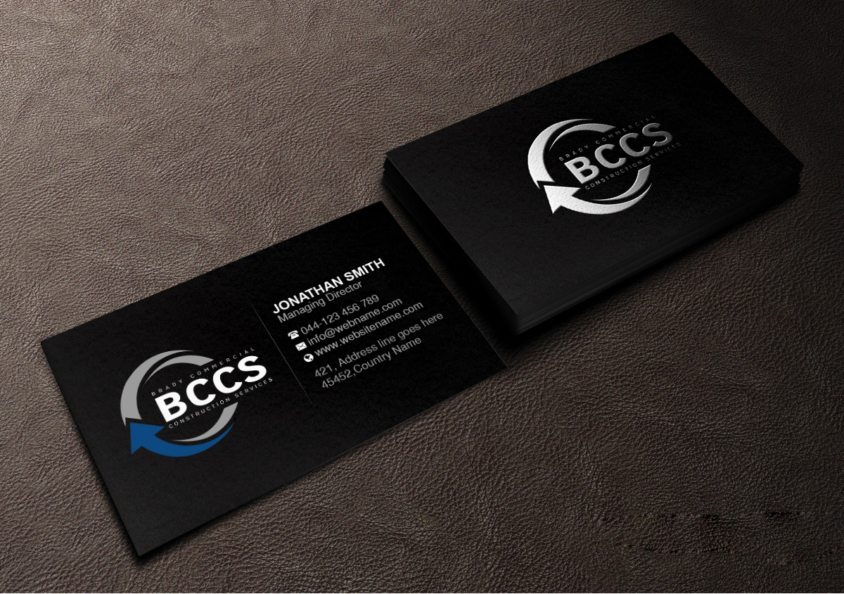 Design de Carte de Visite par Creations Box 2015 pour Brady Commercial Construction Services | Design #23502410