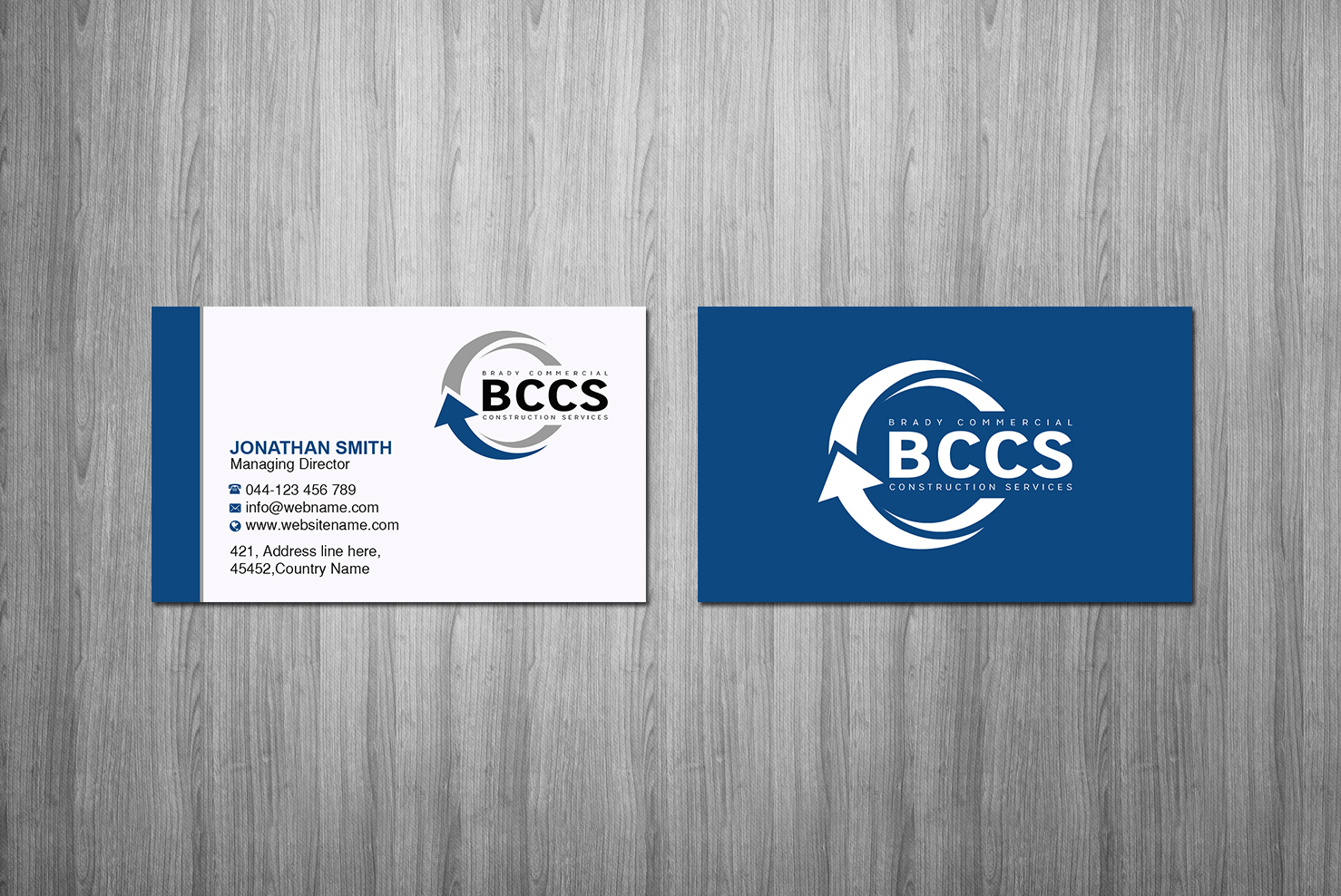 Business Card Design by Creations Box 2015 for Brady Commercial Construction Services | Design #23508798