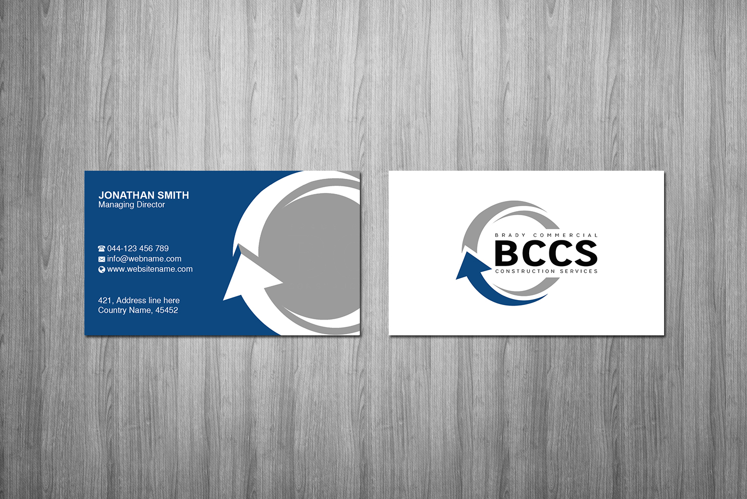 Business Card Design by Creations Box 2015 for Brady Commercial Construction Services | Design #23508799