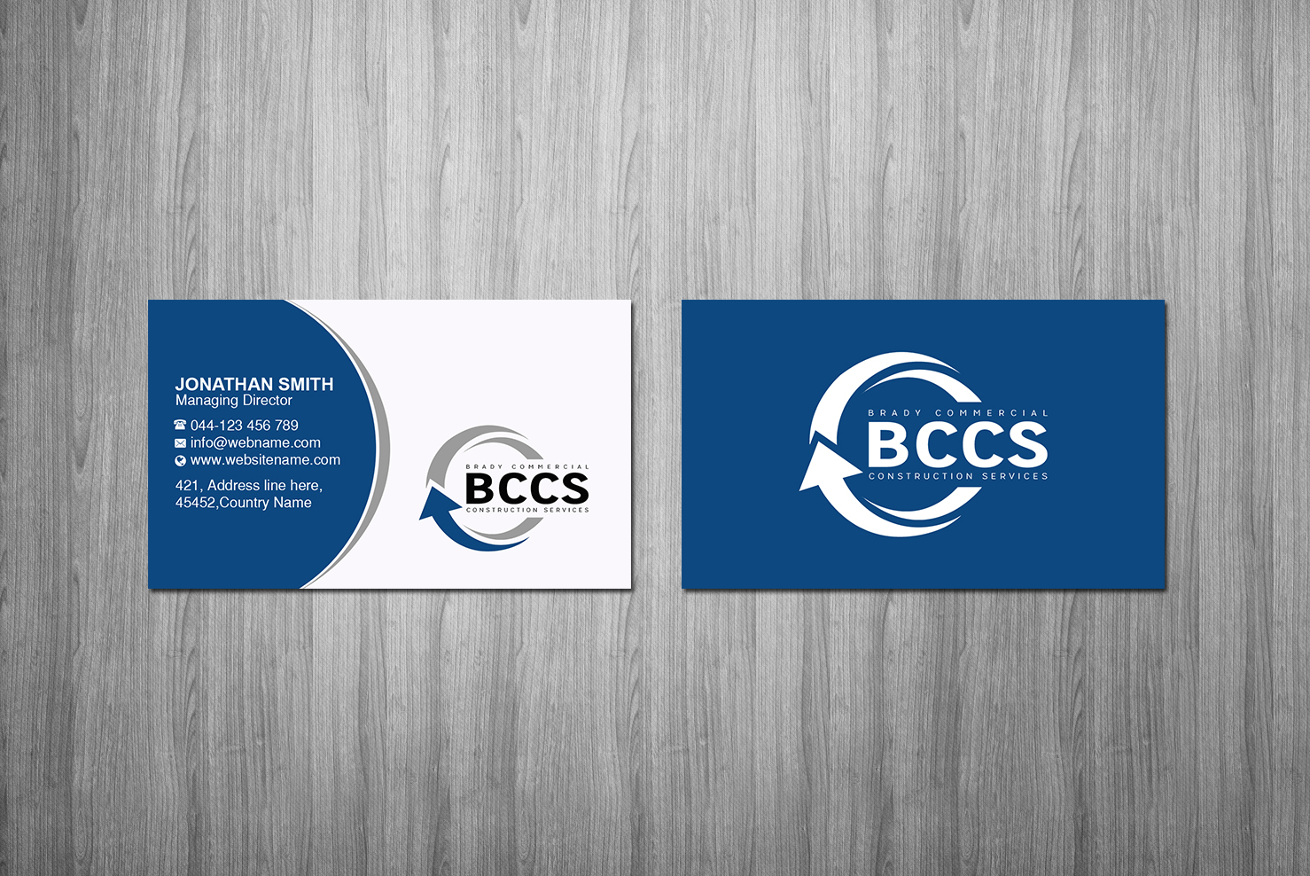 Business Card Design by Creations Box 2015 for Brady Commercial Construction Services | Design #23508800