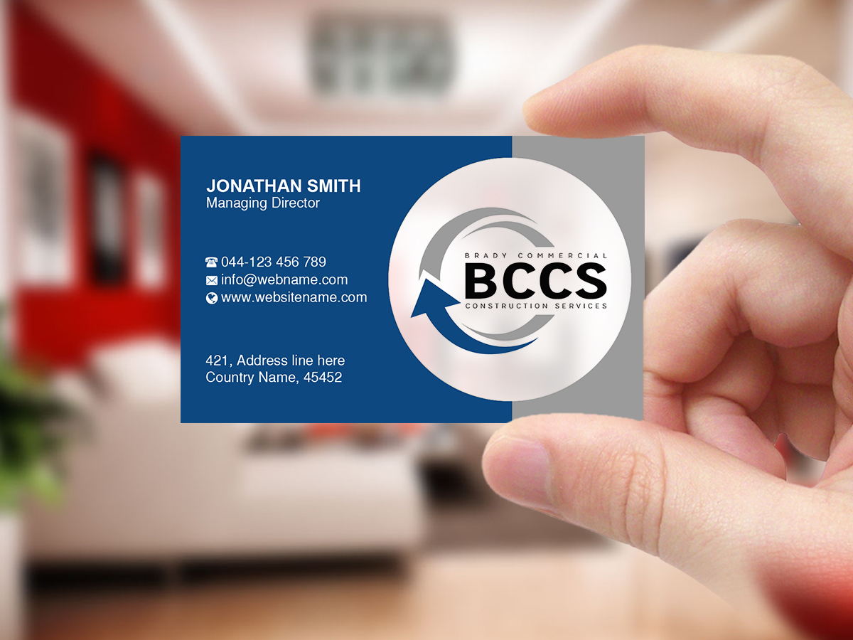 Business Card Design by Creations Box 2015 for Brady Commercial Construction Services | Design #23509907