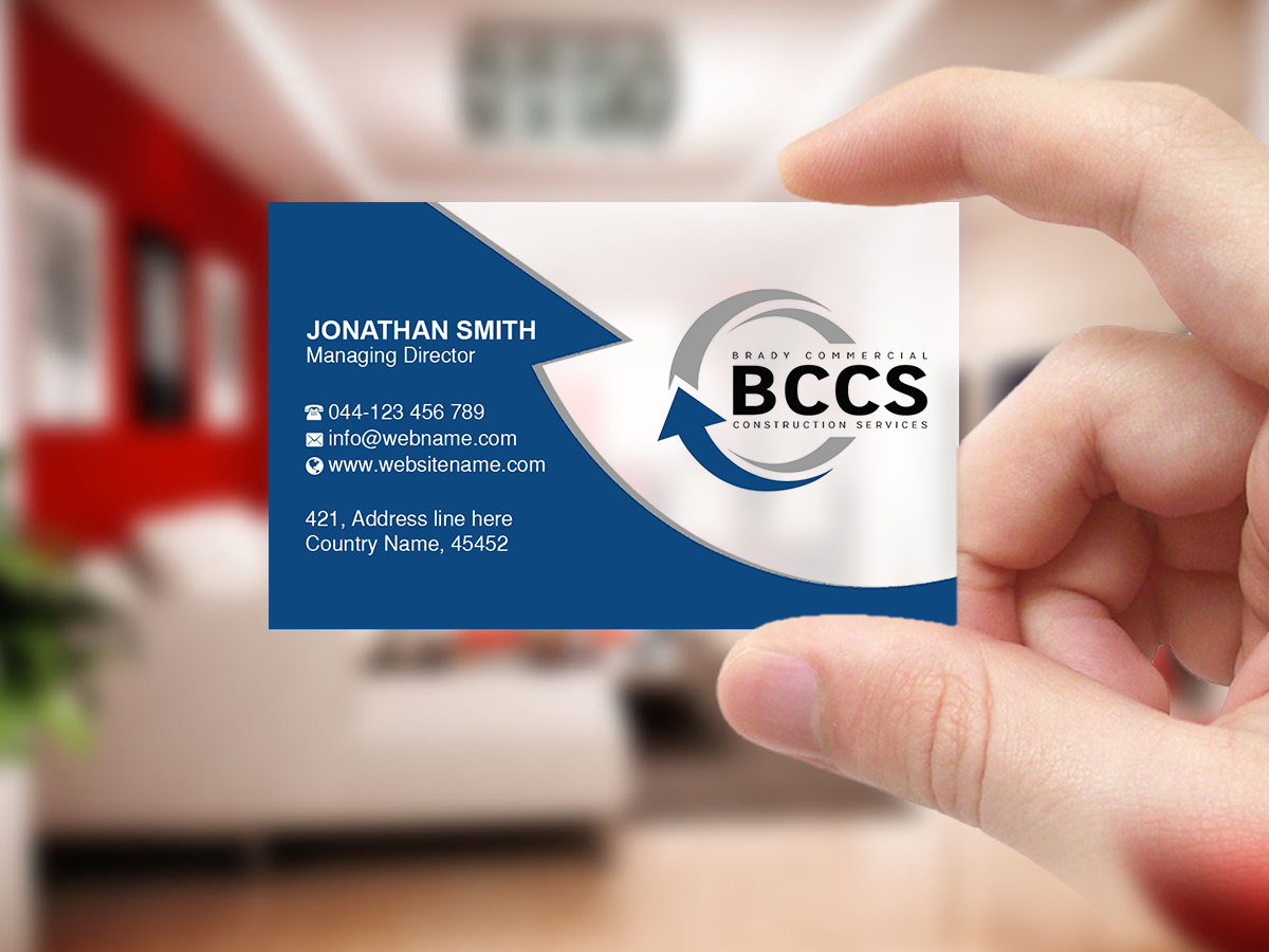 Business Card Design by Creations Box 2015 for Brady Commercial Construction Services | Design #23509908