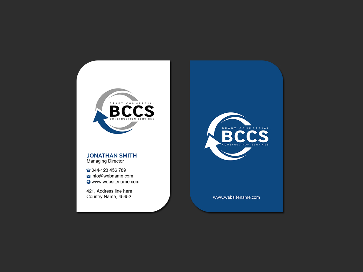 Business Card Design by Creations Box 2015 for Brady Commercial Construction Services | Design #23509923