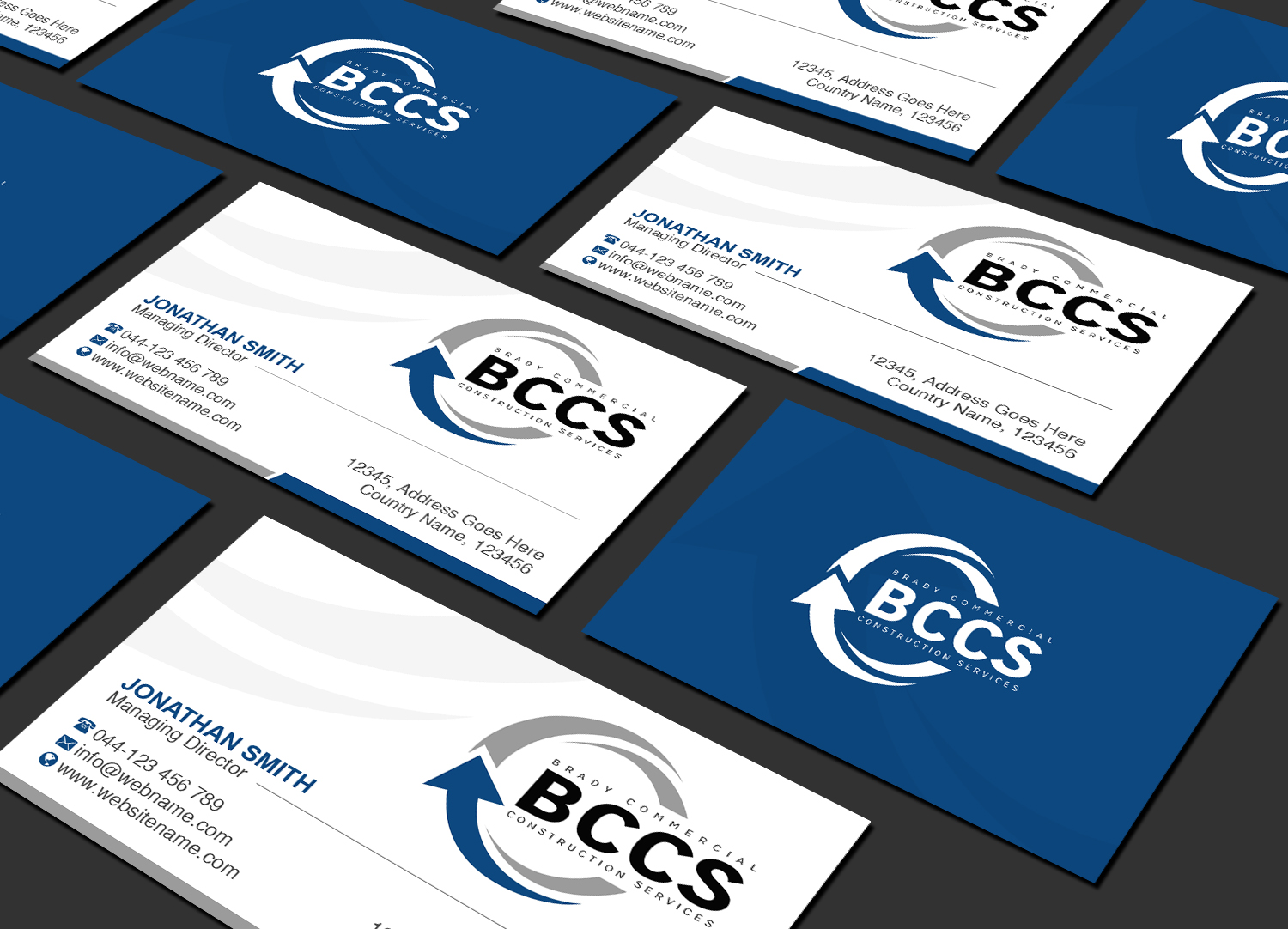 Business Card Design by Creations Box 2015 for Brady Commercial Construction Services | Design #23509926