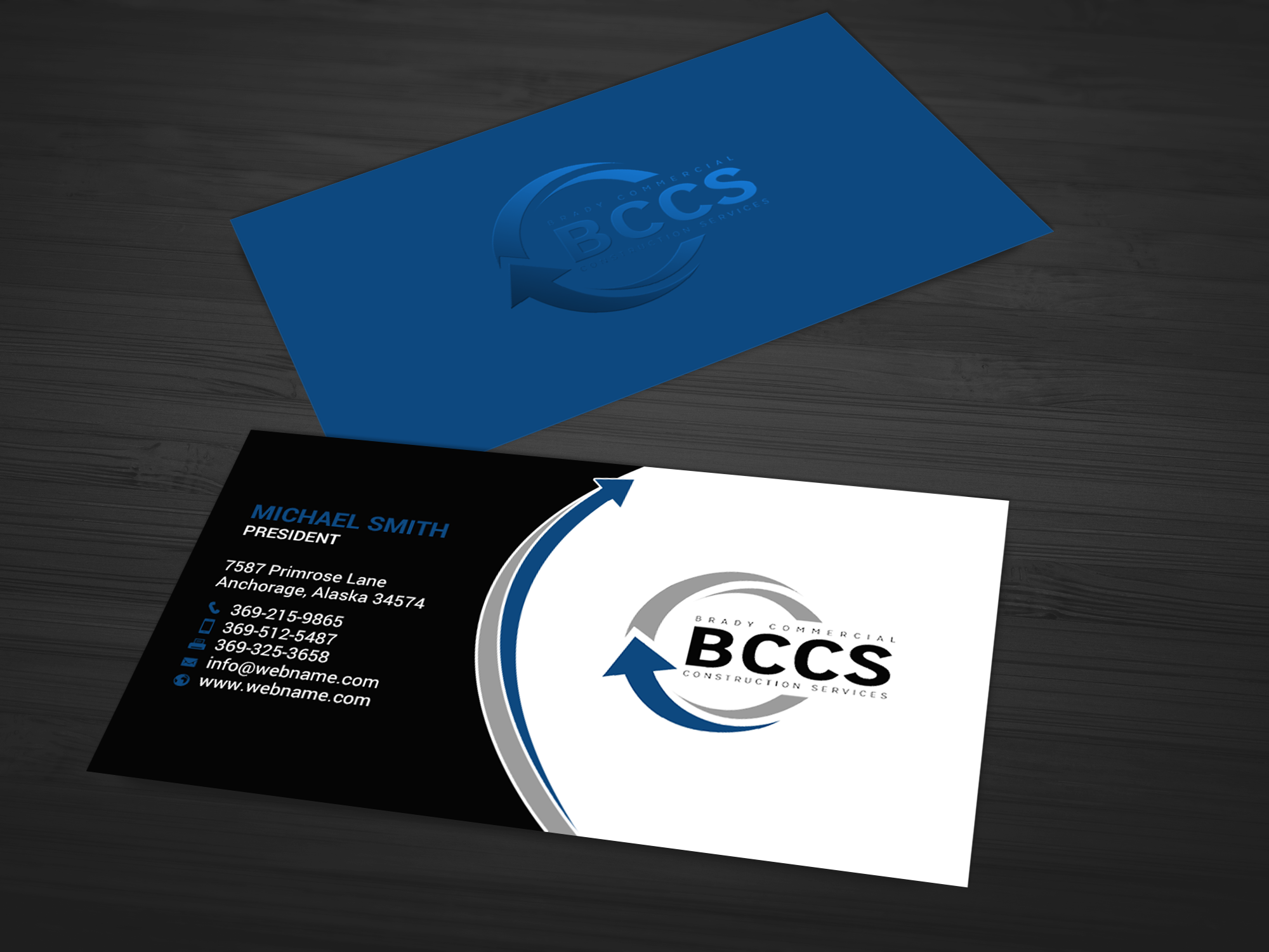 Business Card Design by chandrayaan.creative for Brady Commercial Construction Services | Design #23512443