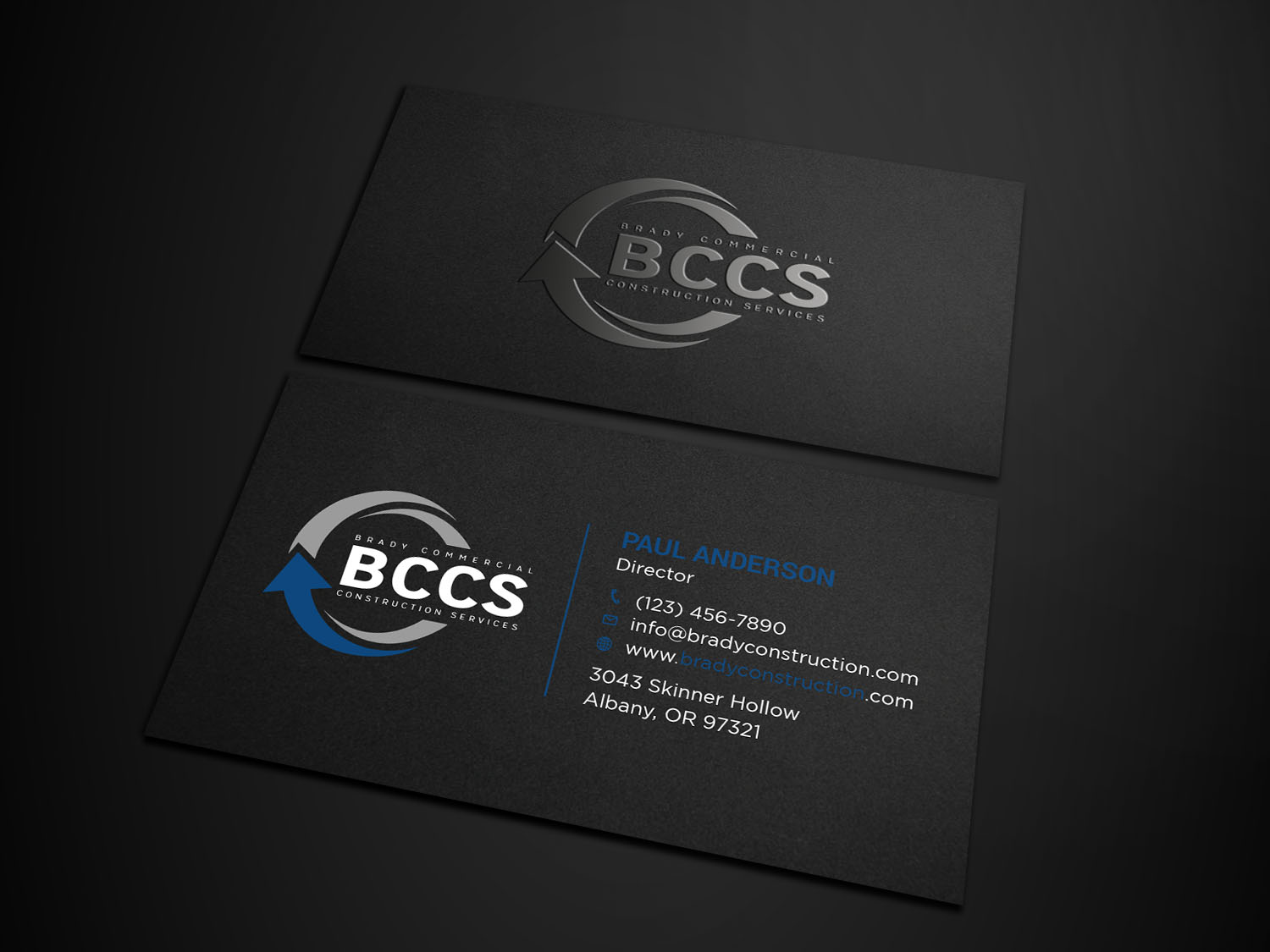 Design de Carte de Visite par Tripti Ranjan Gain pour Brady Commercial Construction Services | Design #23505048