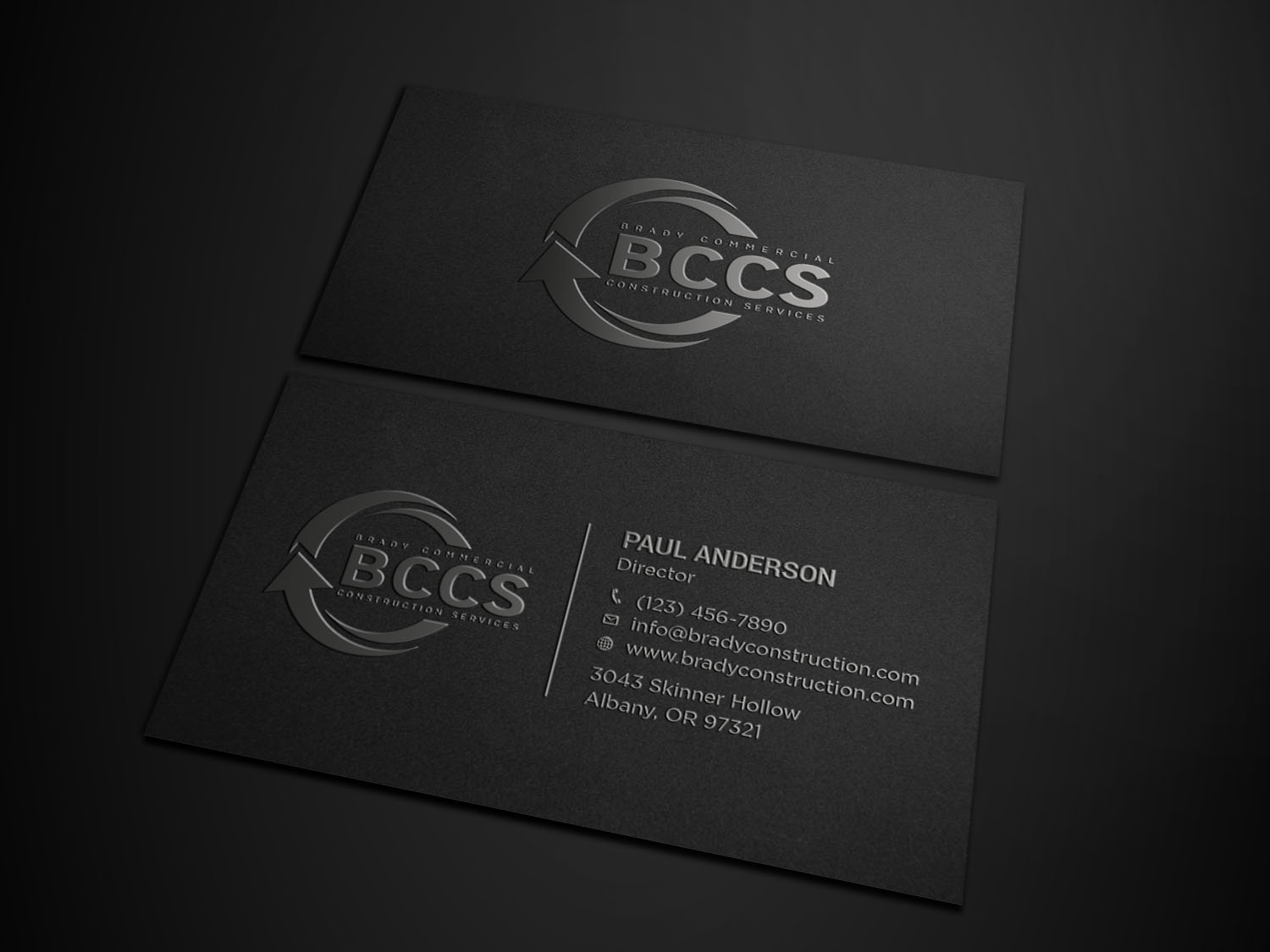 Design de Carte de Visite par Tripti Ranjan Gain pour Brady Commercial Construction Services | Design #23505049