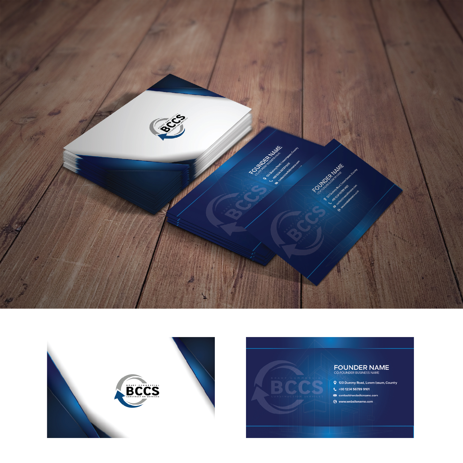 Business Card Design by Maxo-Biz for Brady Commercial Construction Services | Design #23509854