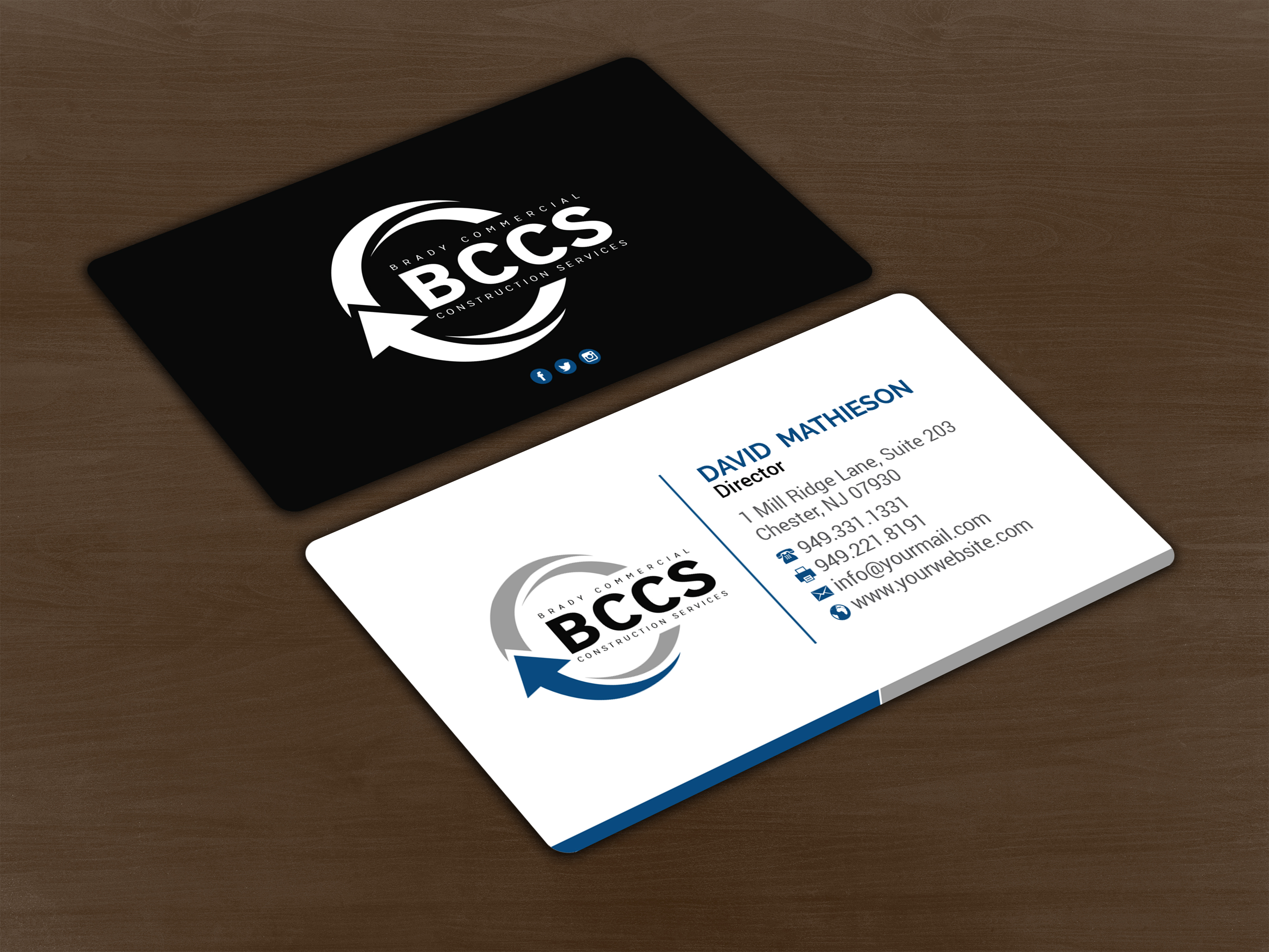 Business Card Design by R.design for Brady Commercial Construction Services | Design #23499543