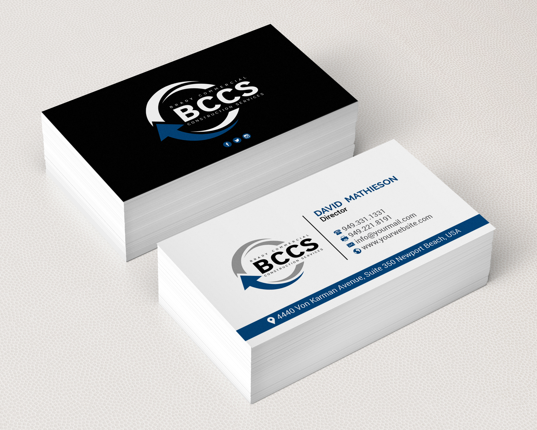 Business Card Design by R.design for Brady Commercial Construction Services | Design #23499600