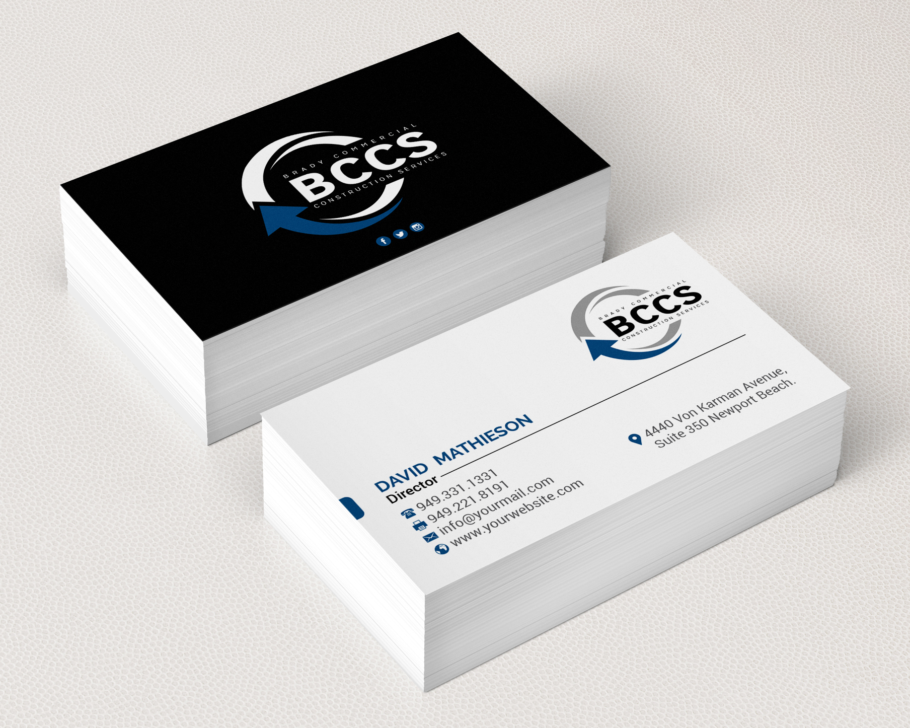 Design de Carte de Visite par R.design pour Brady Commercial Construction Services | Design #23499628