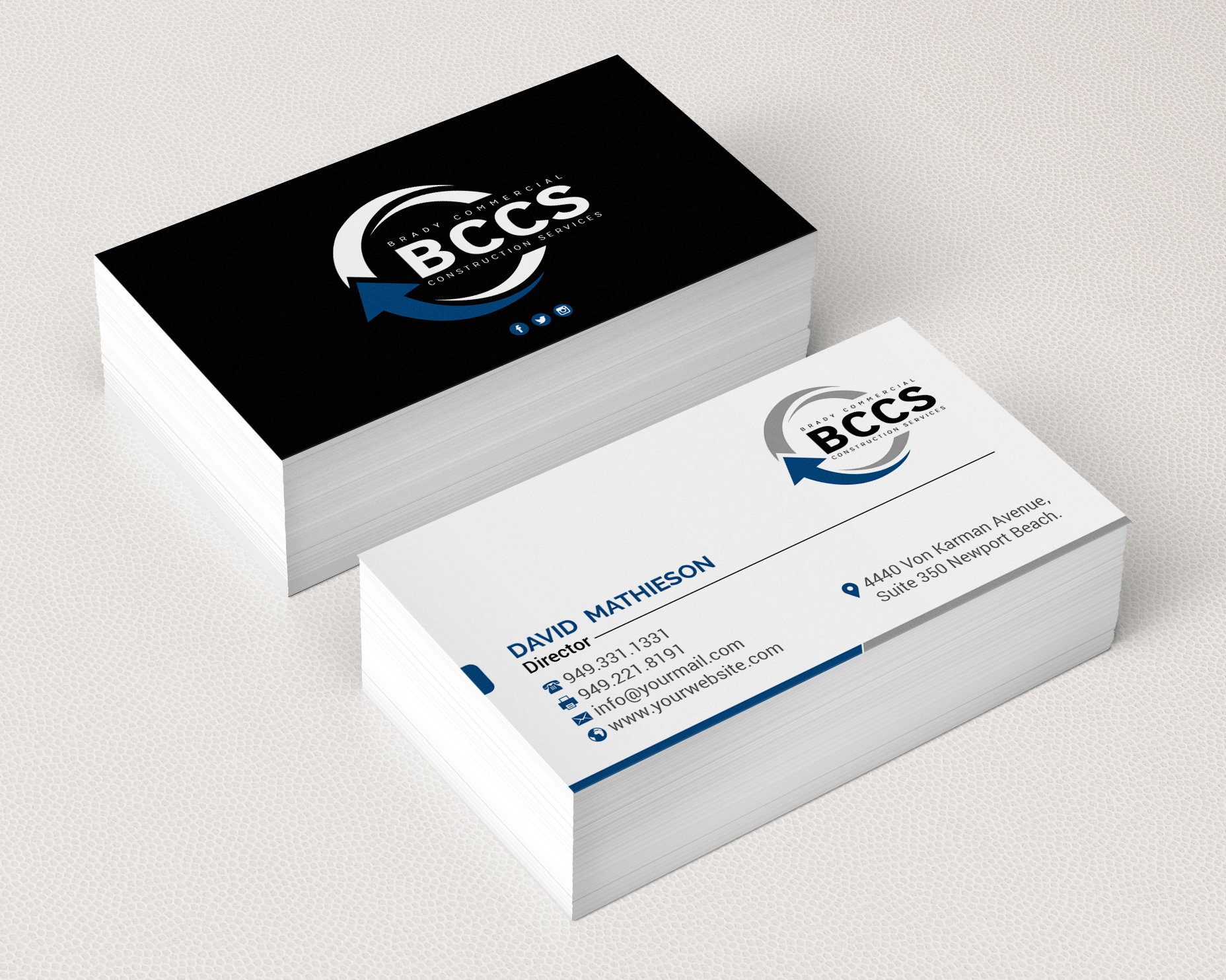 Business Card Design by R.design for Brady Commercial Construction Services | Design #23499650