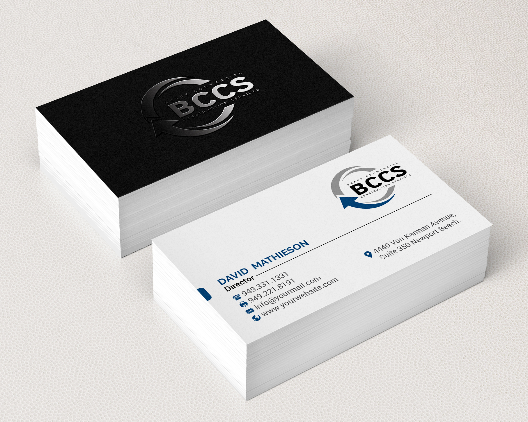 Business Card Design by R.design for Brady Commercial Construction Services | Design #23500172