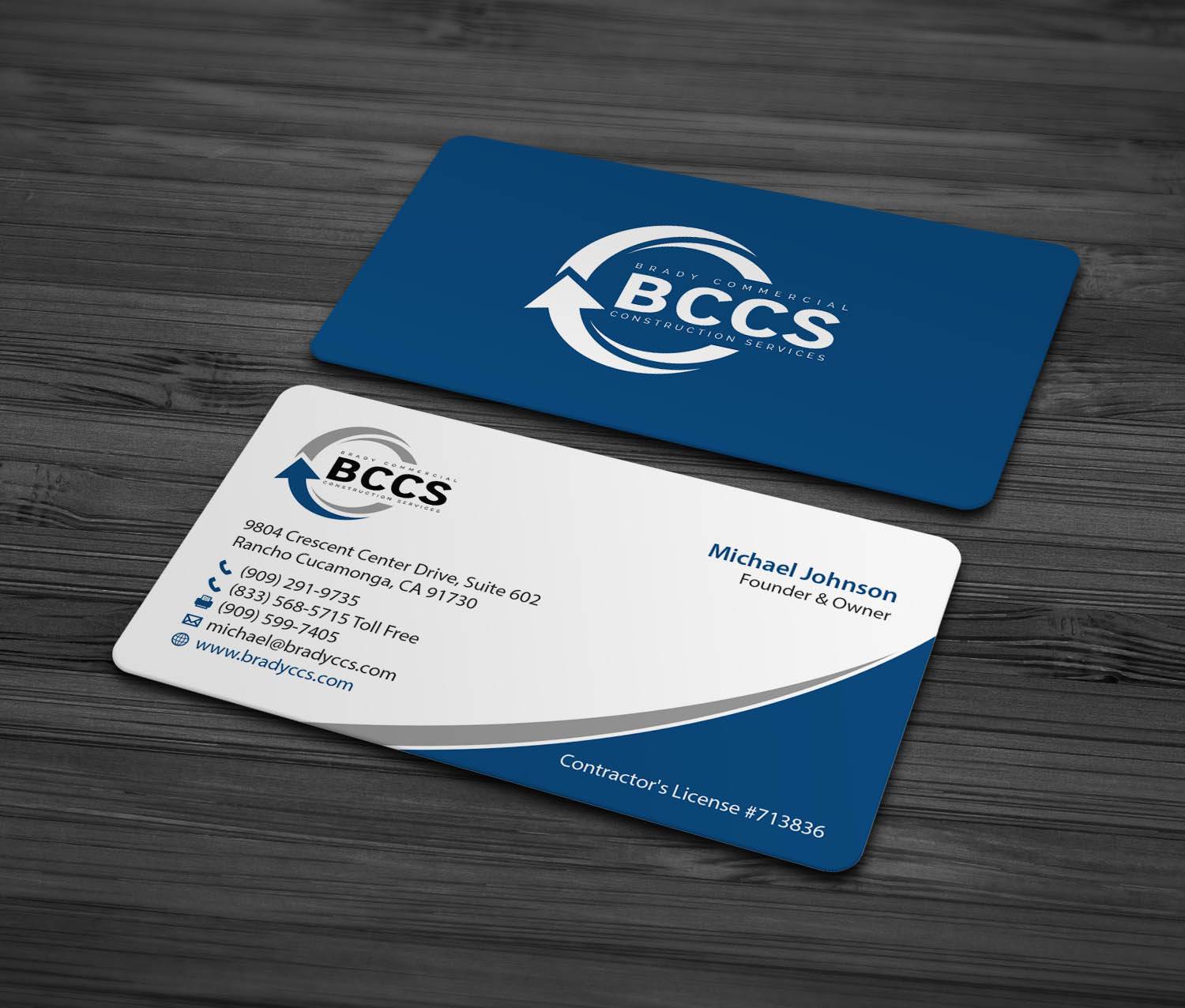 Diseño de Tarjeta de Presentación por MDesign para Brady Commercial Construction Services | Diseño #23511342