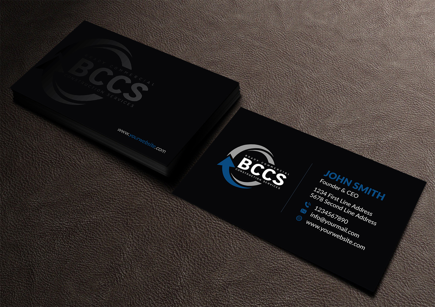 Design de Carte de Visite par Musa. A pour Brady Commercial Construction Services | Design #23542364