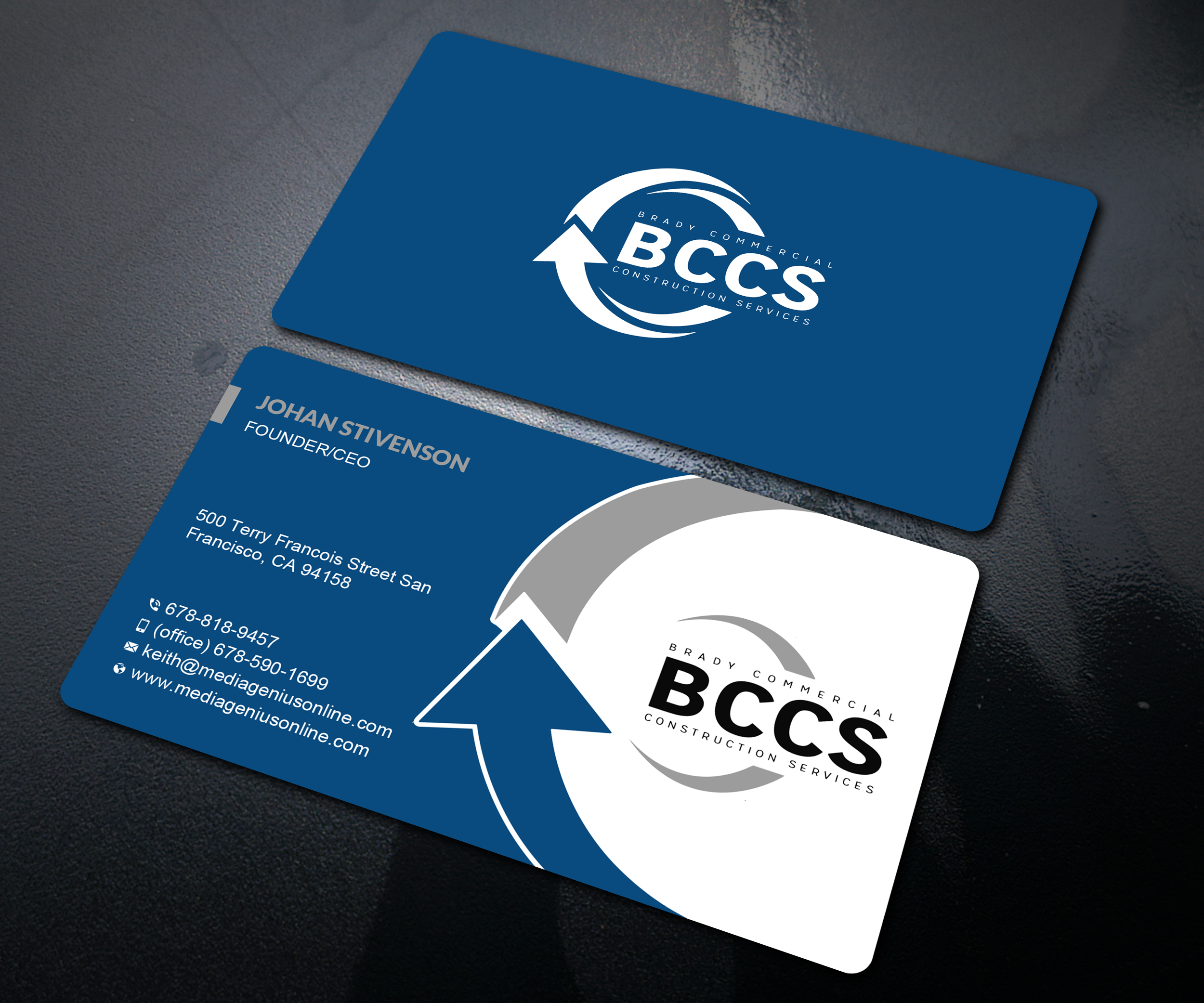 Diseño de Tarjeta de Presentación por Uttom 2 para Brady Commercial Construction Services | Diseño #23499973