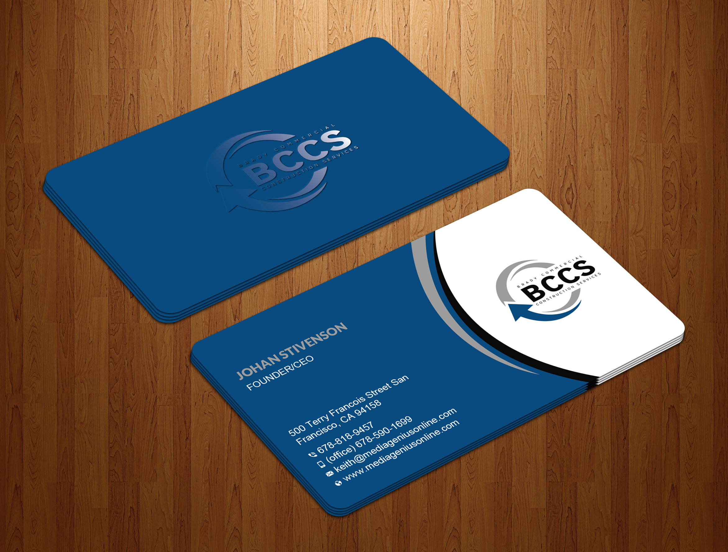 Diseño de Tarjeta de Presentación por Uttom 2 para Brady Commercial Construction Services | Diseño #23500054