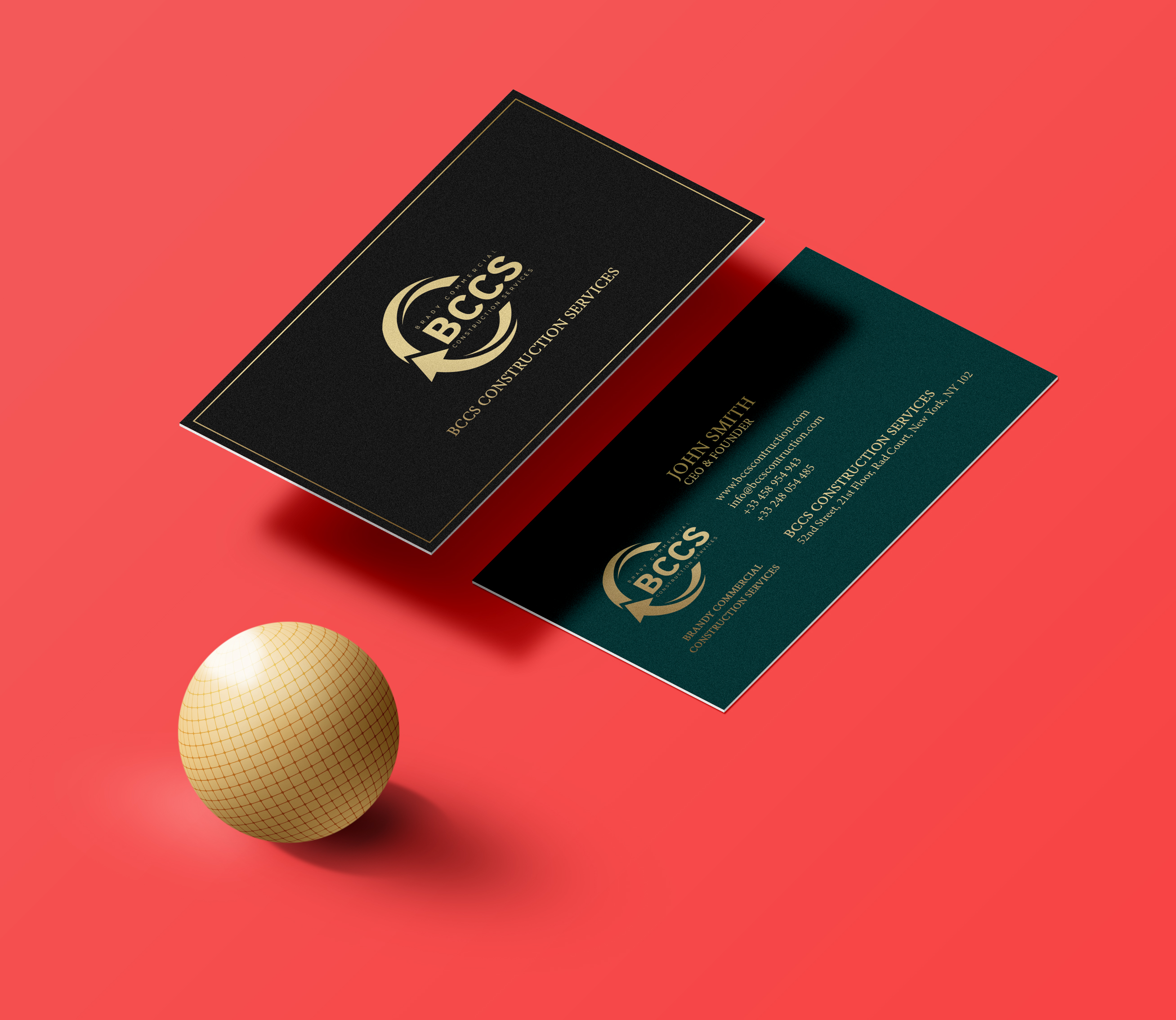 Business Card Design by Sagarhossain.sm for Brady Commercial Construction Services | Design #23551362
