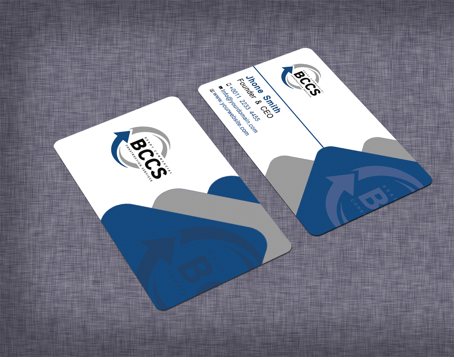 Business Card Design by Graphics Design Help for Brady Commercial Construction Services | Design #23520050