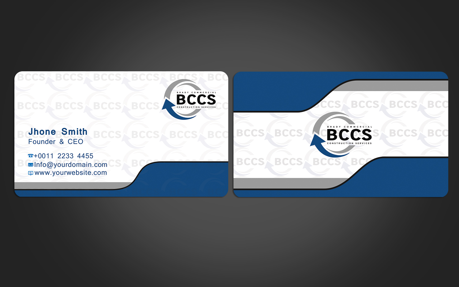 Business Card Design by Graphics Design Help for Brady Commercial Construction Services | Design #23520056
