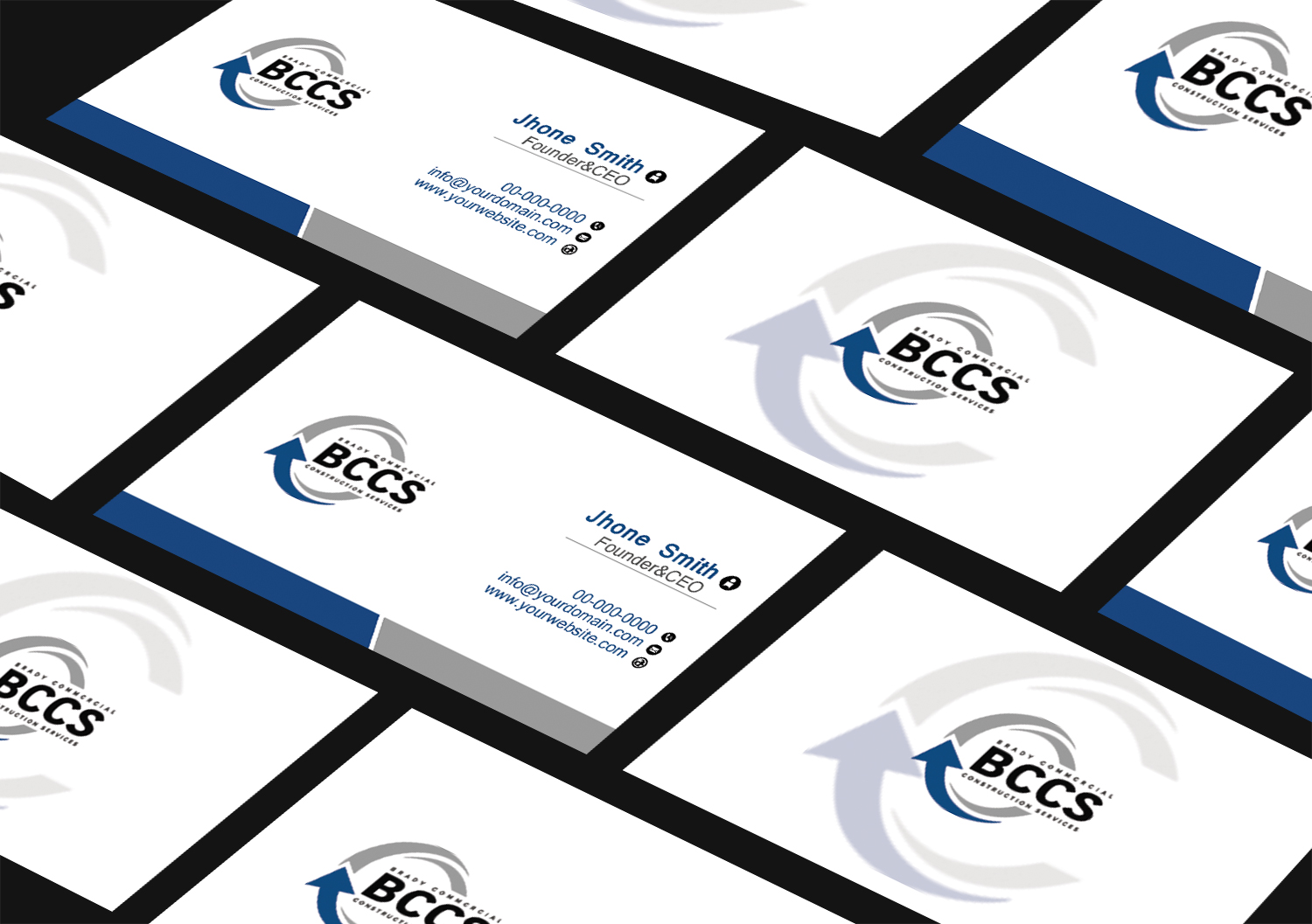 Business Card Design by Graphics Design Help for Brady Commercial Construction Services | Design #23520112