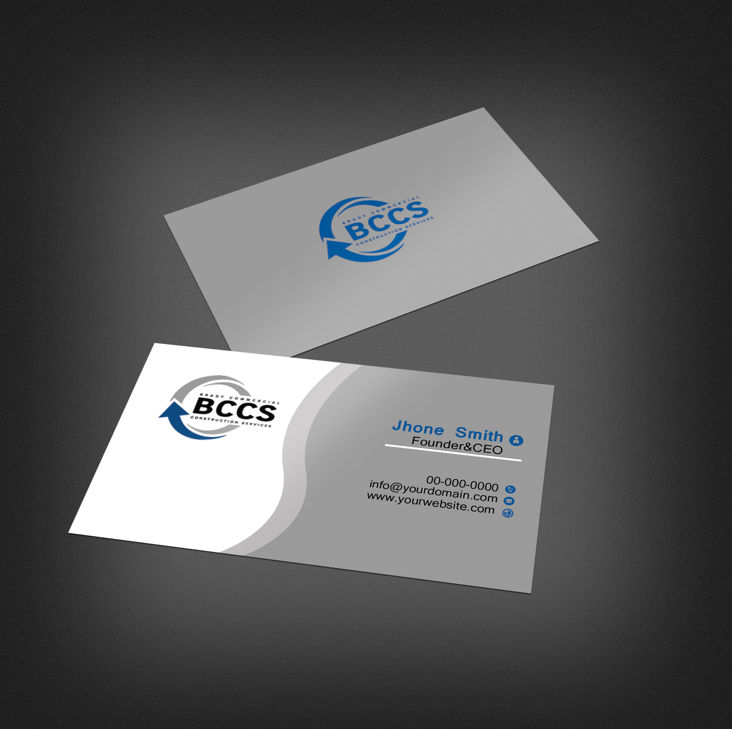 Business Card Design by Graphics Design Help for Brady Commercial Construction Services | Design #23520115