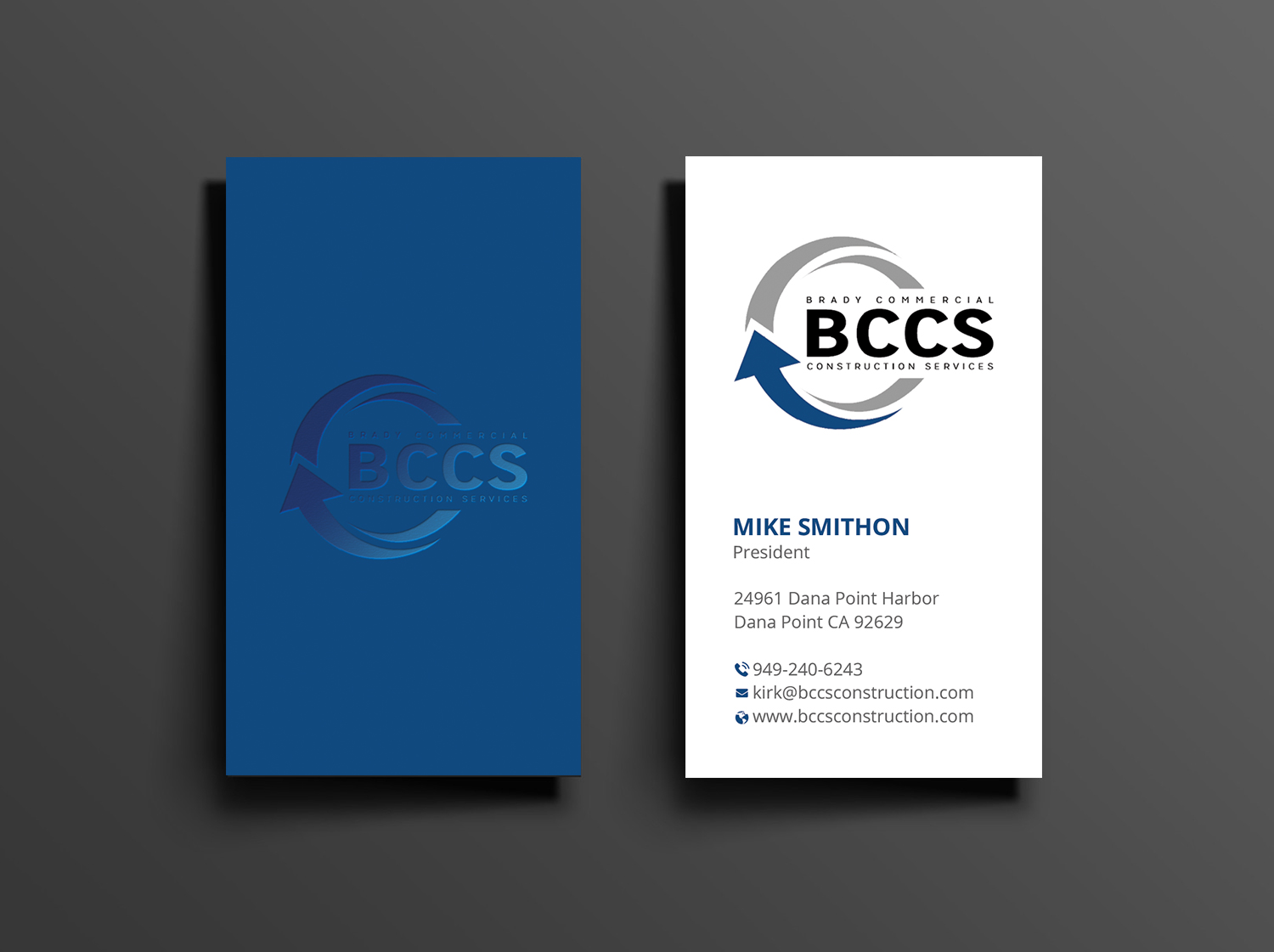 Diseño de Tarjeta de Presentación por DesignShout para Brady Commercial Construction Services | Diseño #23540371