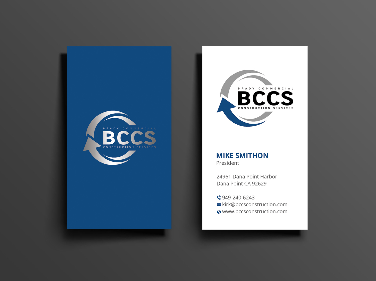 Business Card Design by DesignShout for Brady Commercial Construction Services | Design #23540372