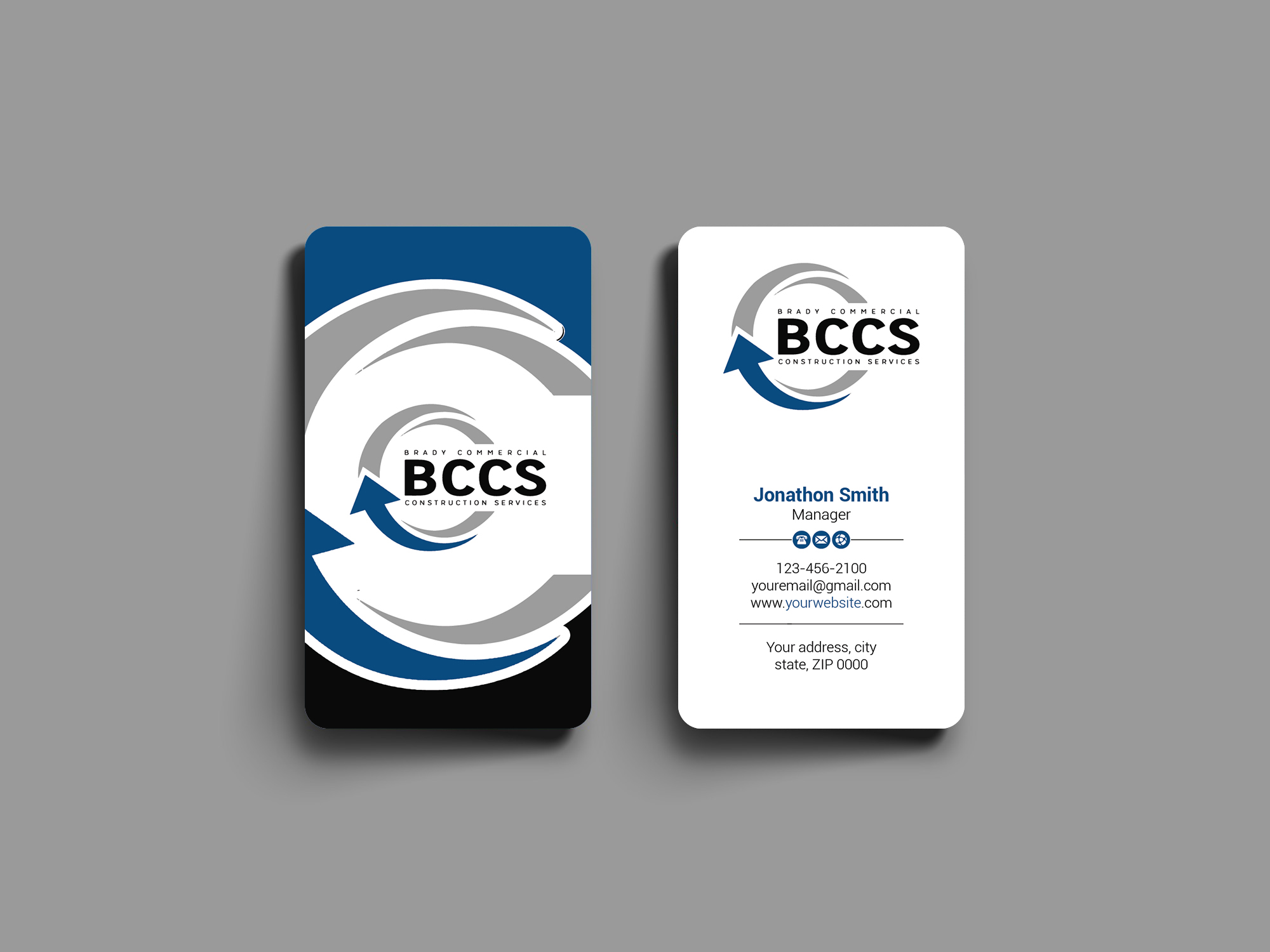 Diseño de Tarjeta de Presentación por Imagine design000 para Brady Commercial Construction Services | Diseño #23512980