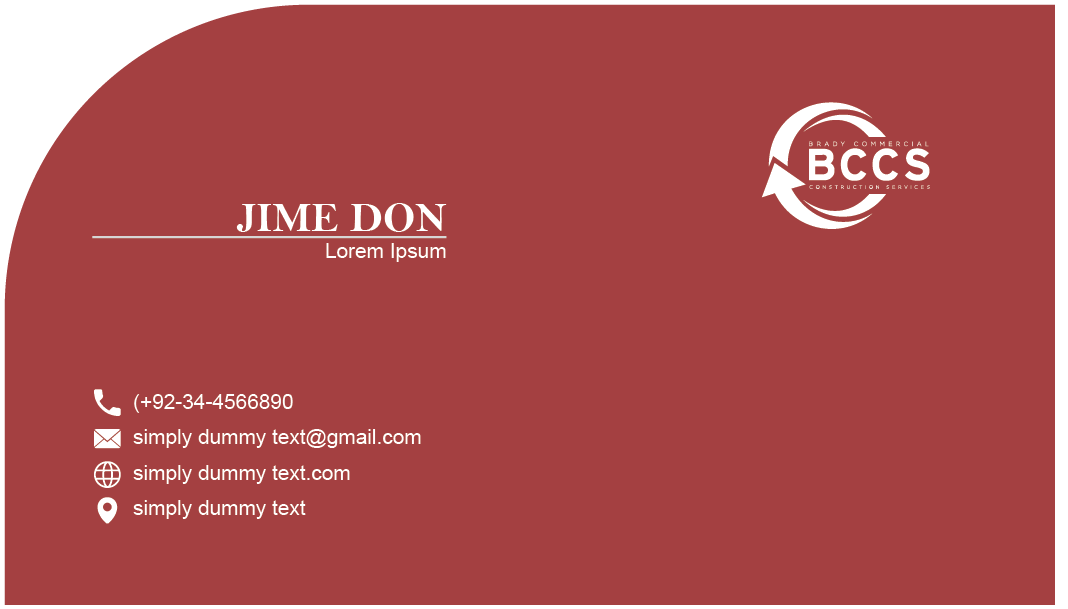 Business Card Design by muquitnadeem for Brady Commercial Construction Services | Design #23564367