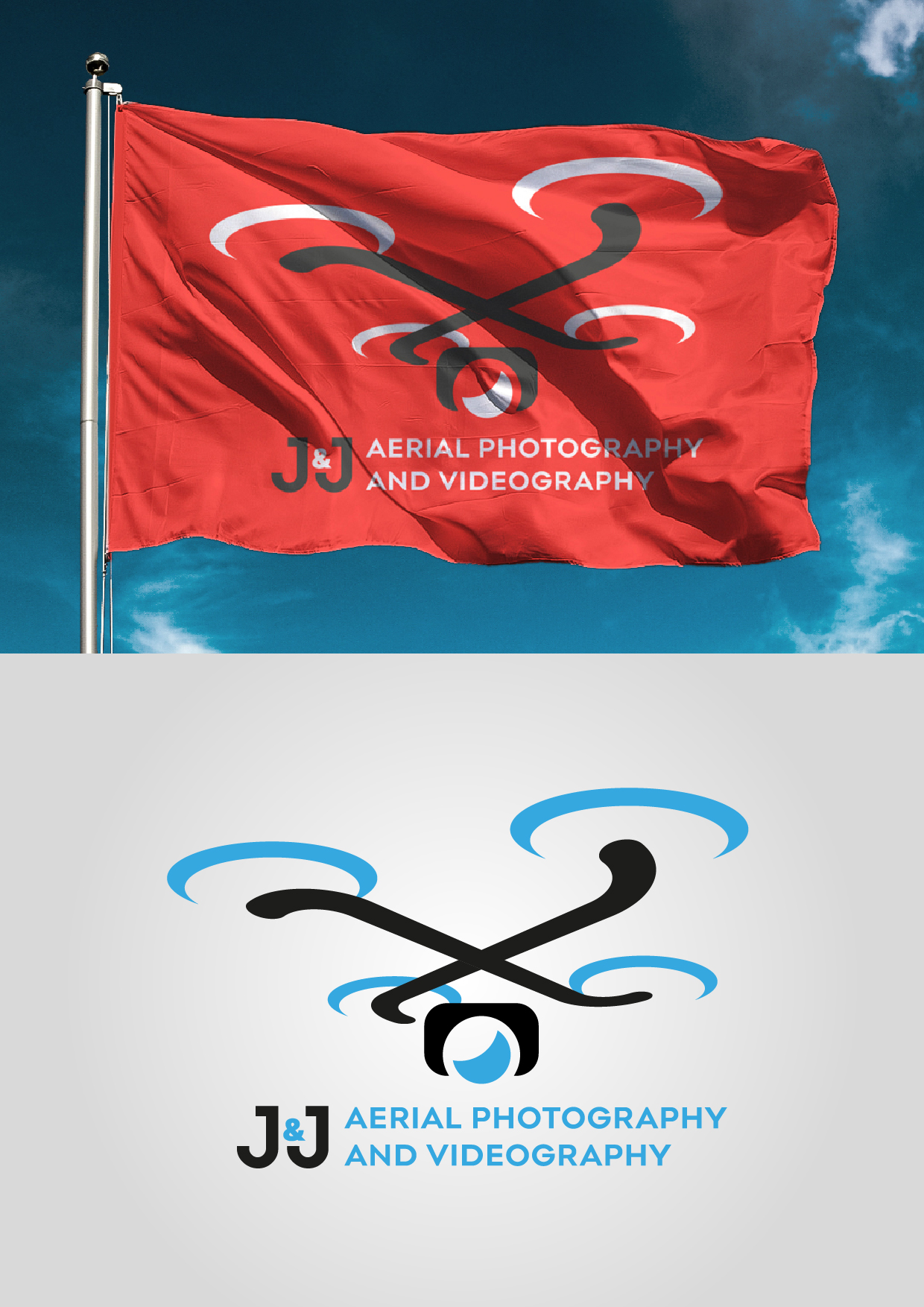 Logo Design by grrssn for J&J Aerial Photography | Design #23499814