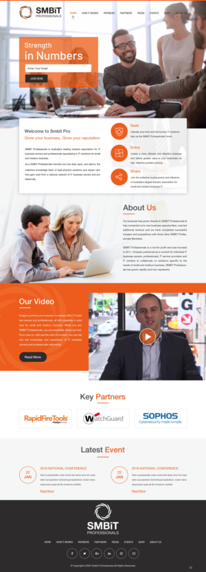 Wordpress Design by pb for SMBiT Professionals | Design: #23513695