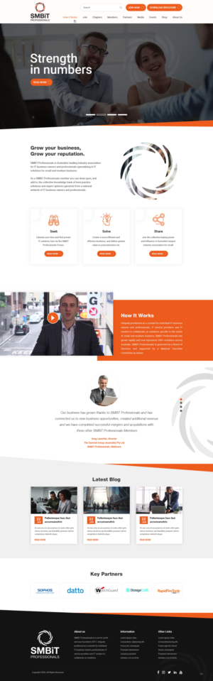 Wordpress Design by pb for SMBiT Professionals | Design: #23513696